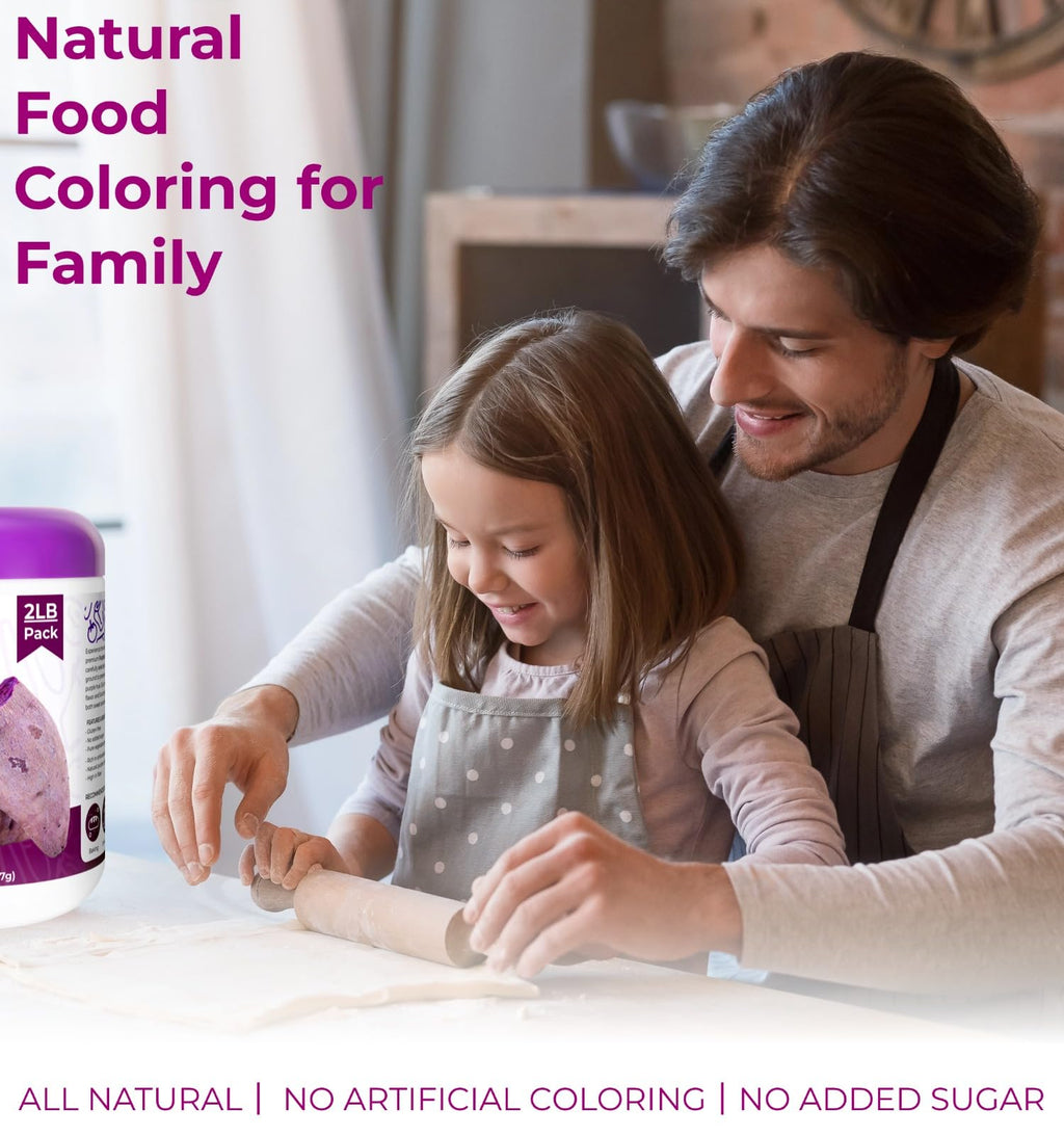 Purple Sweet Potato Powder 11.5oz (326g) - Natural Food Coloring for Baking, Drinks & Smoothies｜Ube/Purple Yam Alternative, Non-GMO, Gluten-Free, Resealable Pack