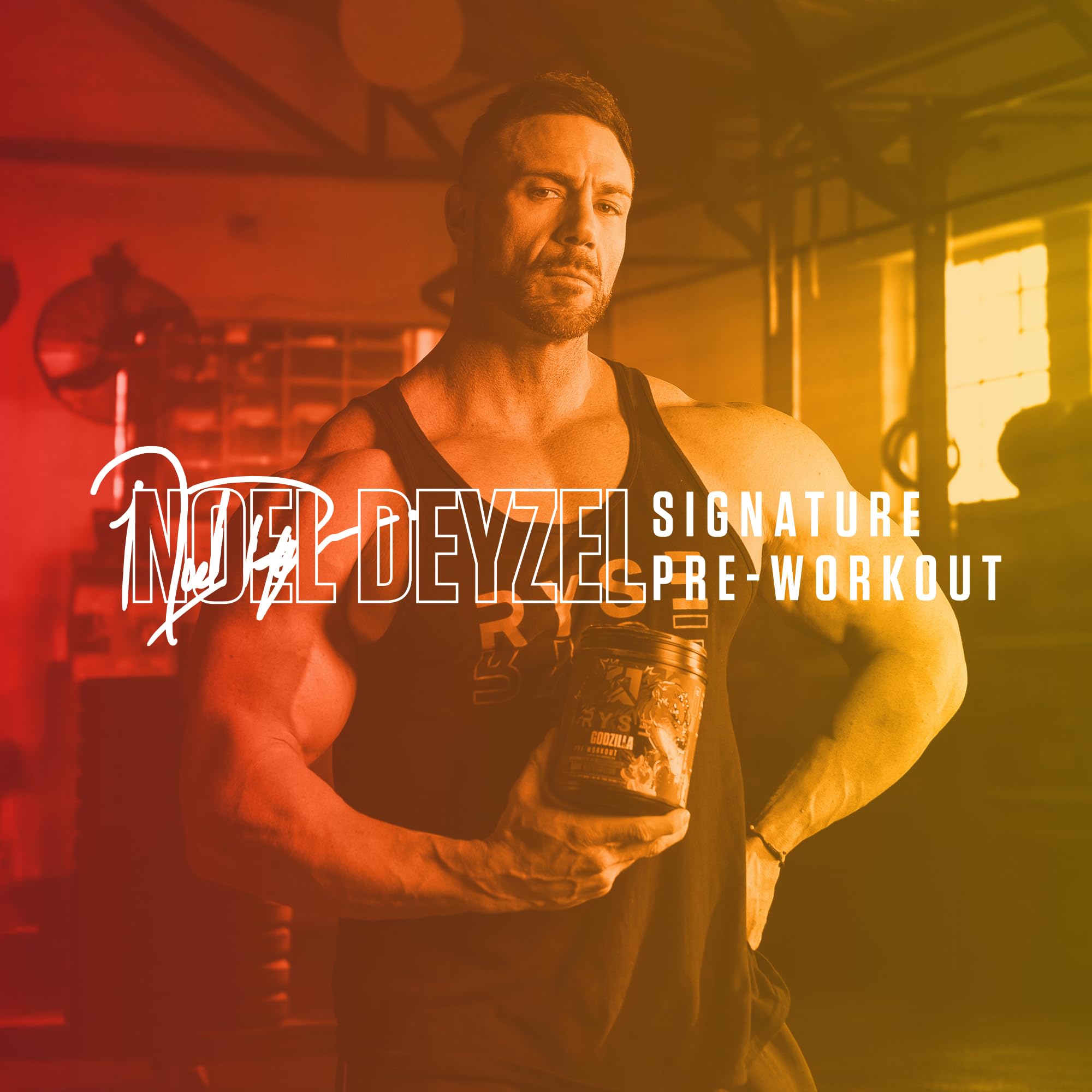 RYSE Godzilla X Noel Deyzel Pre Workout Powder - BlackBerry Lemonade - 400mg Caffeine, High Stim Pre-Workout for Men & Women with Citrulline & Beta Alanine - Energy, Pump & Focus - 20/40 Servings
