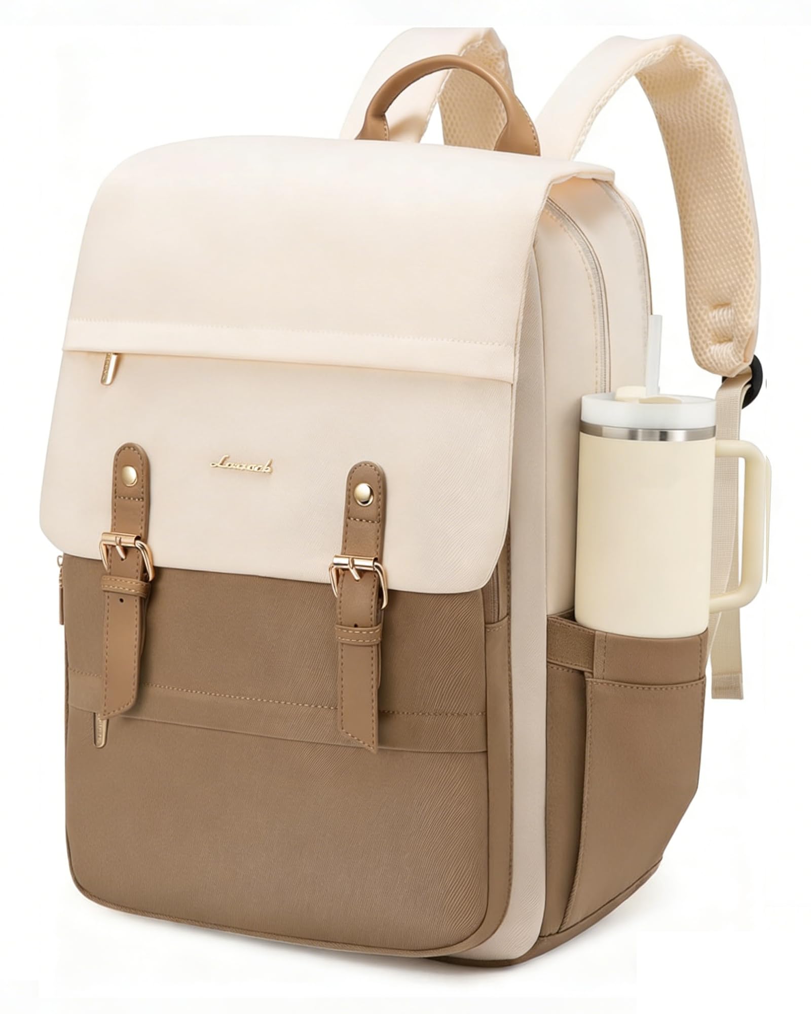 LOVEVOOK Laptop Backpack for Women, 15.6 Inch Vintage Travel Backpack Purse – Airline Approved Large Computer Bag, Lightweight for Nurse Teacher
