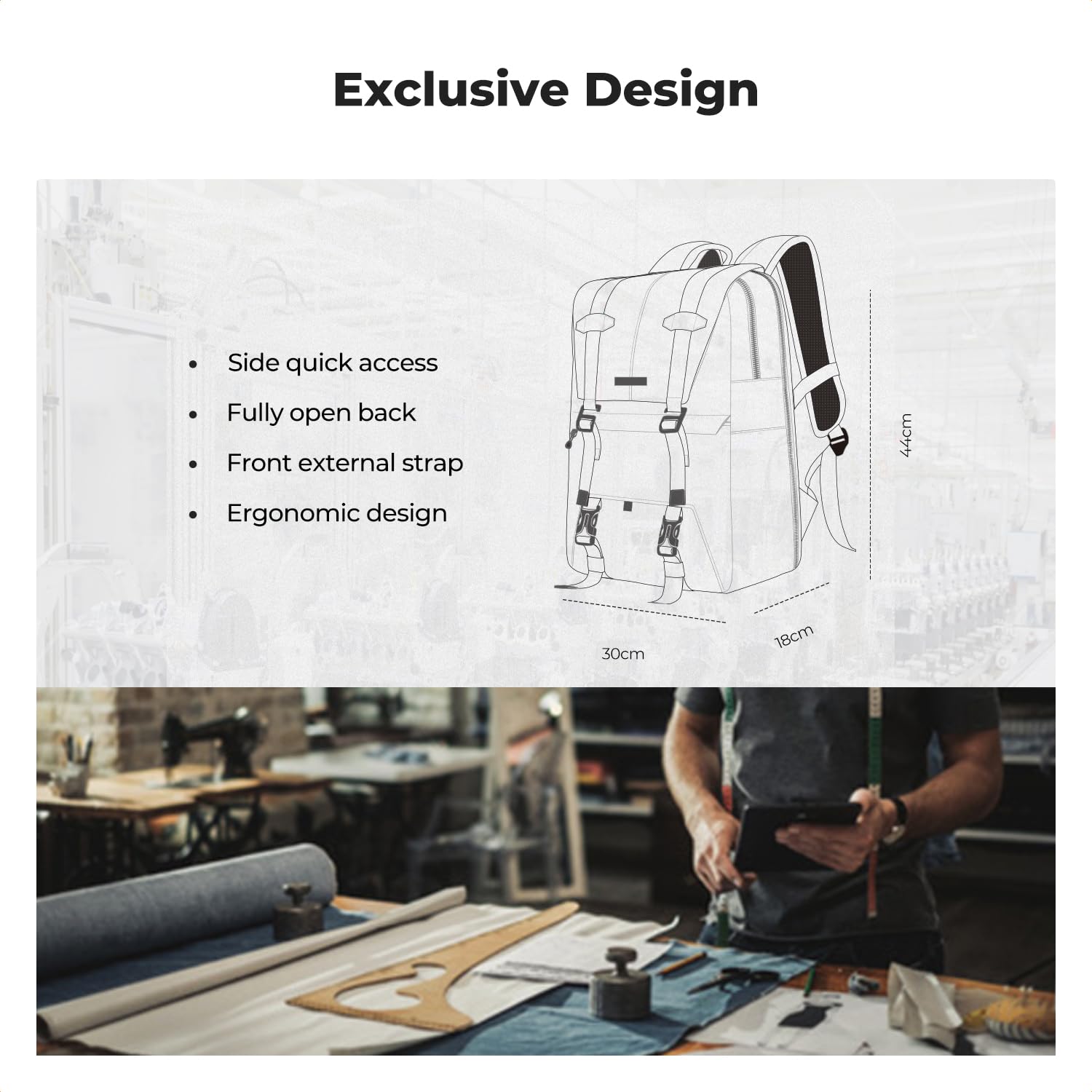 K&F CONCEPT Camera Backpack, Camera Bags for Photographers Dslr Cameras Compatible for Canon Nikon Sony DJI Mavic Drone, 20L Large Capacity Bag Cover 15.6 Inch Laptop Camera Cases with Raincover