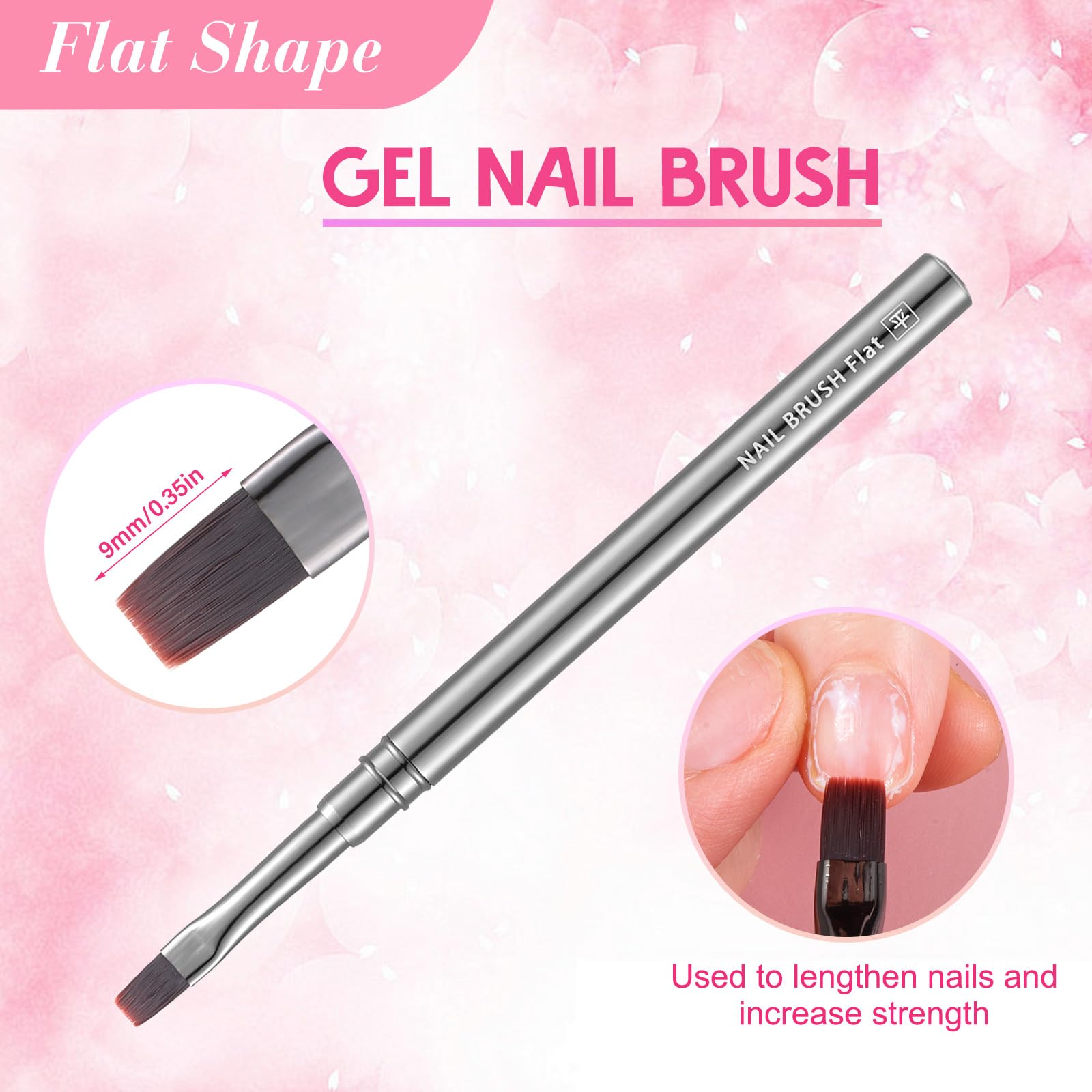 Nail Art Clean Up Brushes,Nail Brushes for Cleaning Polish Mistakes on the Cuticles, Acetone Resistant Nail Brush, Fingernail Cleaning Brushes for Nail Art and Designs (2 Pcs Round&Angled)