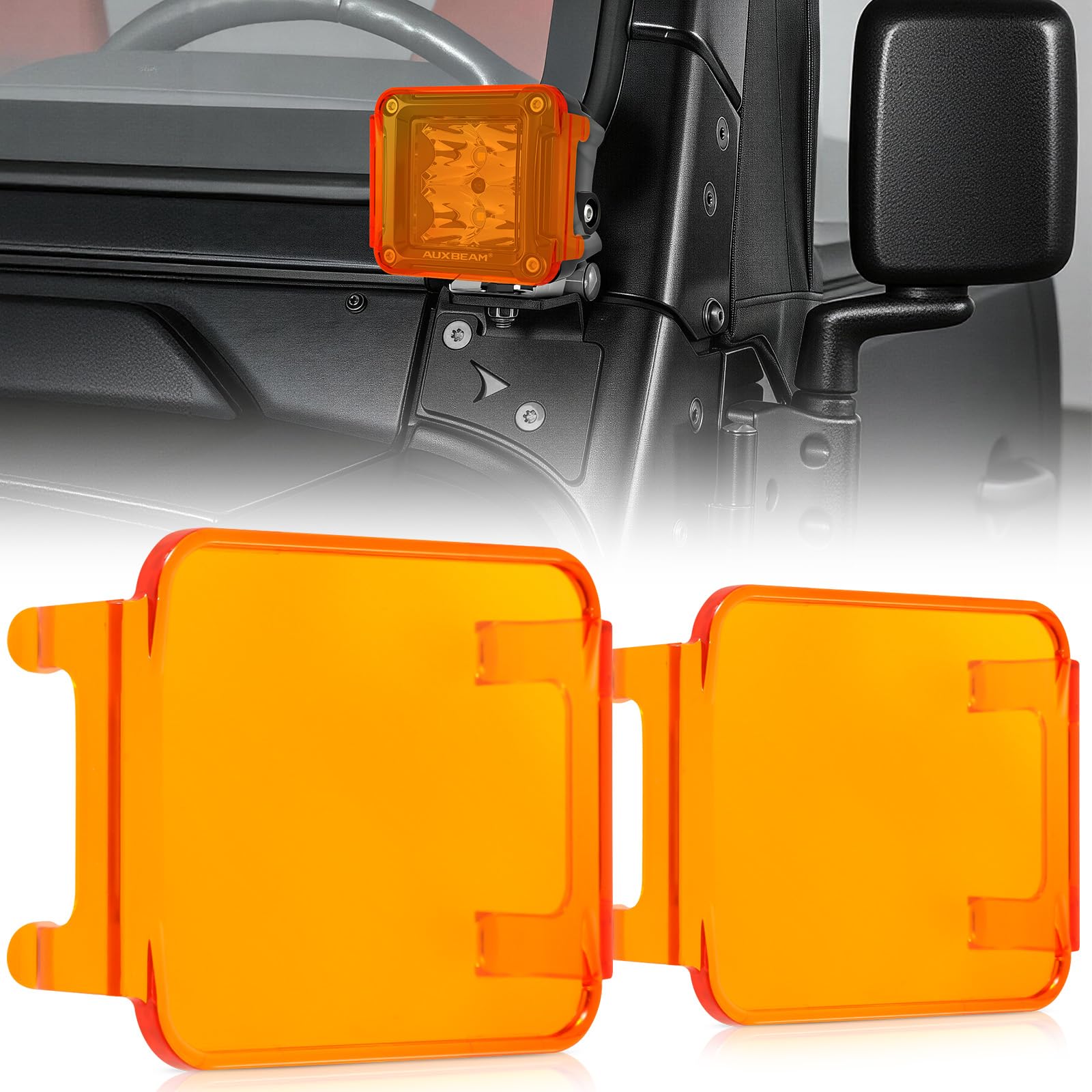 Auxbeam FA Series 3 Inch LED Cubes with DRL 2 Modes Spot Beam Offroad Lights 20W Driving Spotlights A-Pillar Ditch Lights for 4x4 Truck Car ATV Motorcycle, Pair
