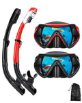 Snorkeling Gear for Adults, Dry Snorkel Mask Set, Scuba Diving Snorkle mask Set Adult, Panoramic Wide View Anti-Fog Dive mask, Swimming Diving Snorkeling Packages