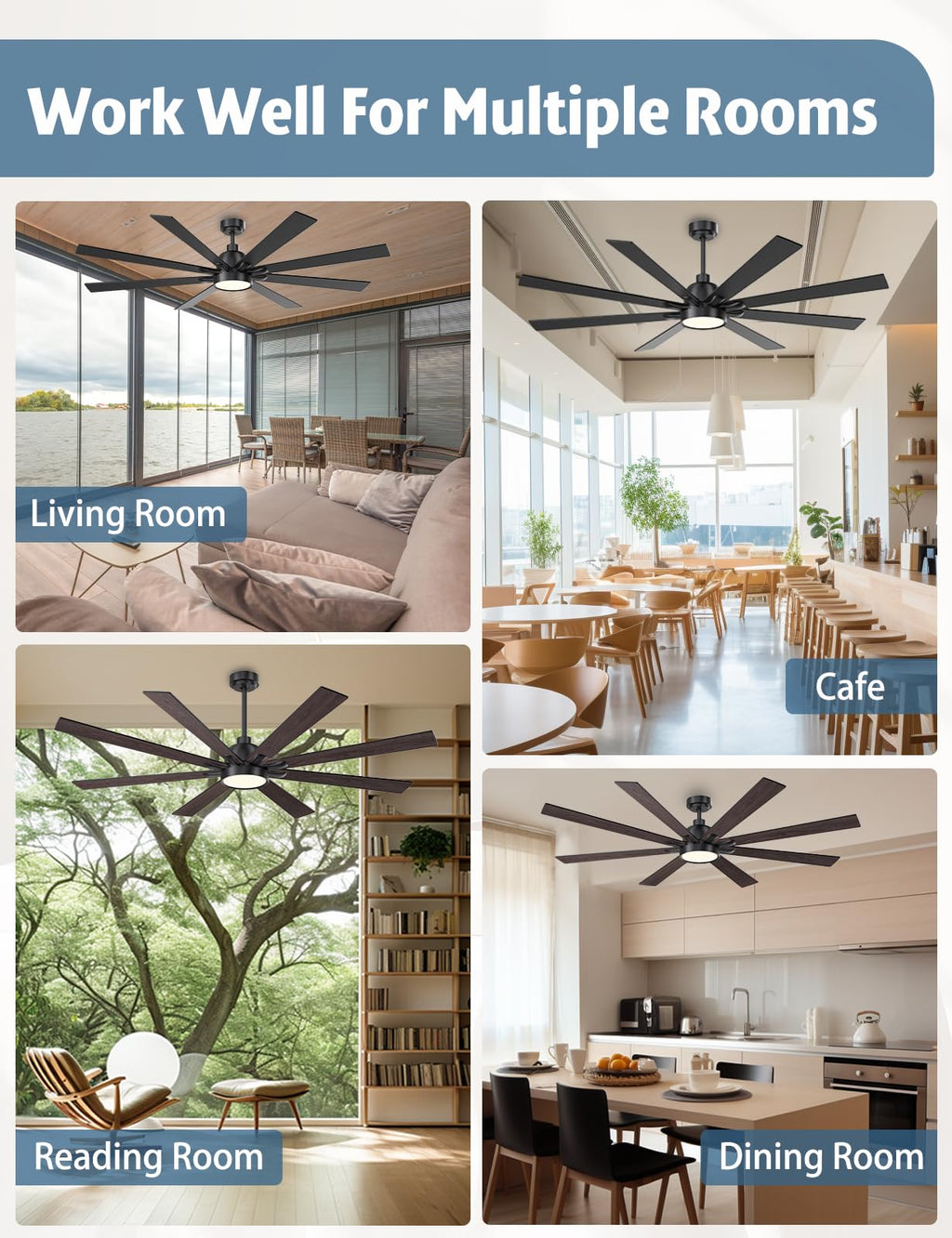 42 Inch Low Profile Ceiling Fan with Light, White Ceiling Fans with Lights and Remote, Flush Mount, 6 Speeds Reversible Quiet DC, 3CCT Dimmable, Indoor Outdoor Ceiling Fans for Patios Bedroom