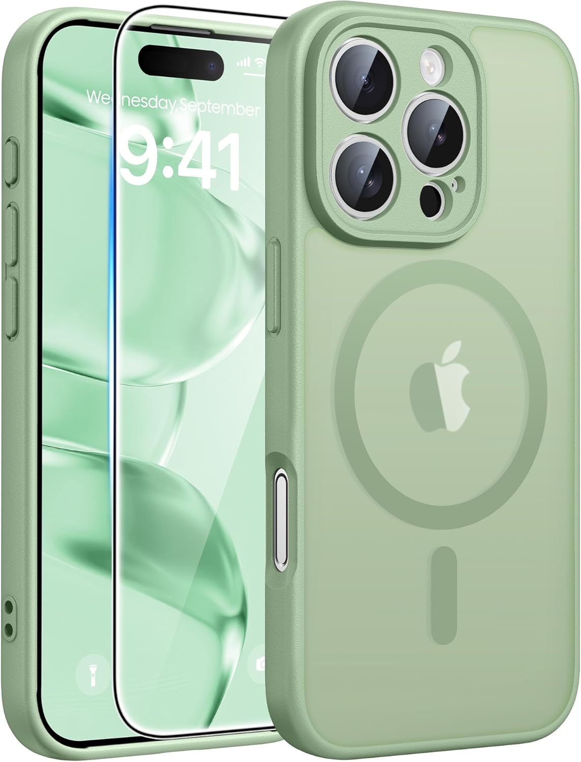 FNTCASE for iPhone 17 Case: [Compatible with Magsafe] Translucent Matte Cases with [Full Camera Protection] [Screen Protector] Military Grade Shockproof Protective Phone Cover - Light Purple