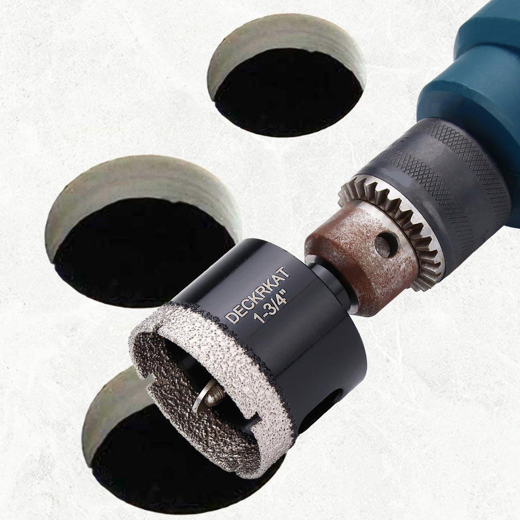 1 Inch Diamond Hole-Saw Bits with Pilot Drill Bit - 2pc 1" Diamond Tipped Tile Hole Saws with Guiding Bit Accurate Drilling for Porcelain Tile Ceramic Pottery Granite Stone Glass Bottles 25mm