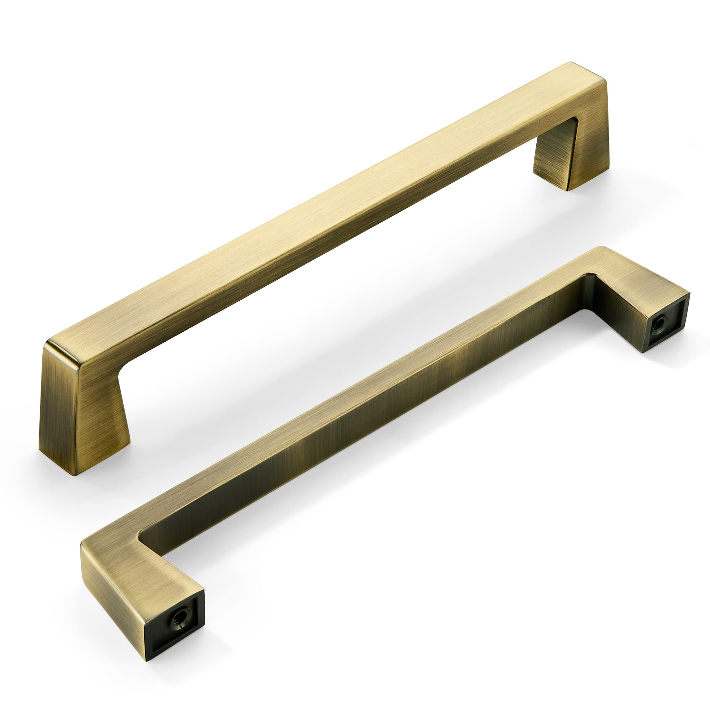 khtumeware 6 Pack 3 Inch(76mm) Kitchen Cabinet Handles Brushed Gold,Brushed Brass Cabinet Pulls Kitchen Cabinet Hardware, Furniture Pulls for Bathroom Cupboard Drawer Handles Dresser Pulls