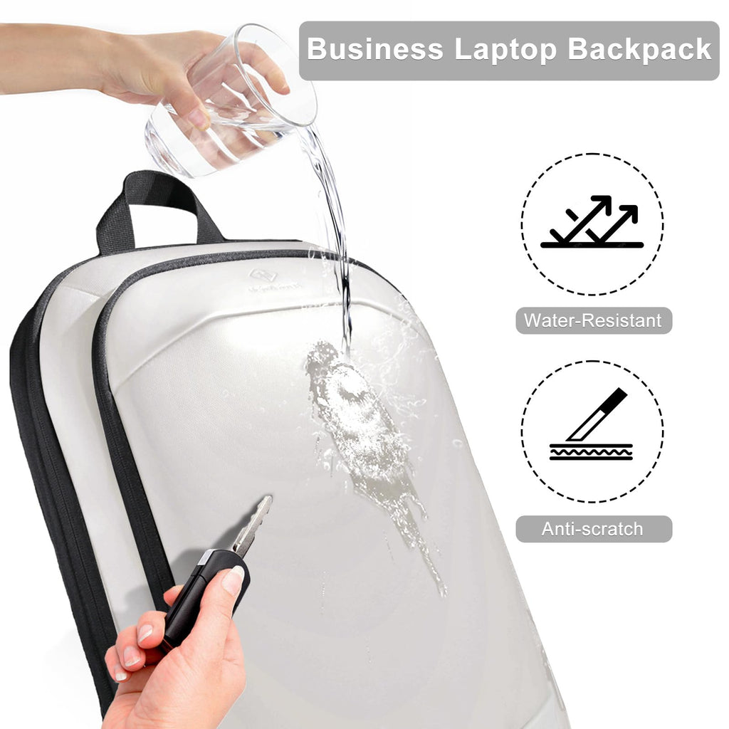 hk Business Backpack for Men 15.6 Inch,Slim & Expandable Waterproof Travel Laptop Backpack, Anti-Theft Lightweight Work Computer Bag, College Laptop Backpacks Gifts for Men Women-Black