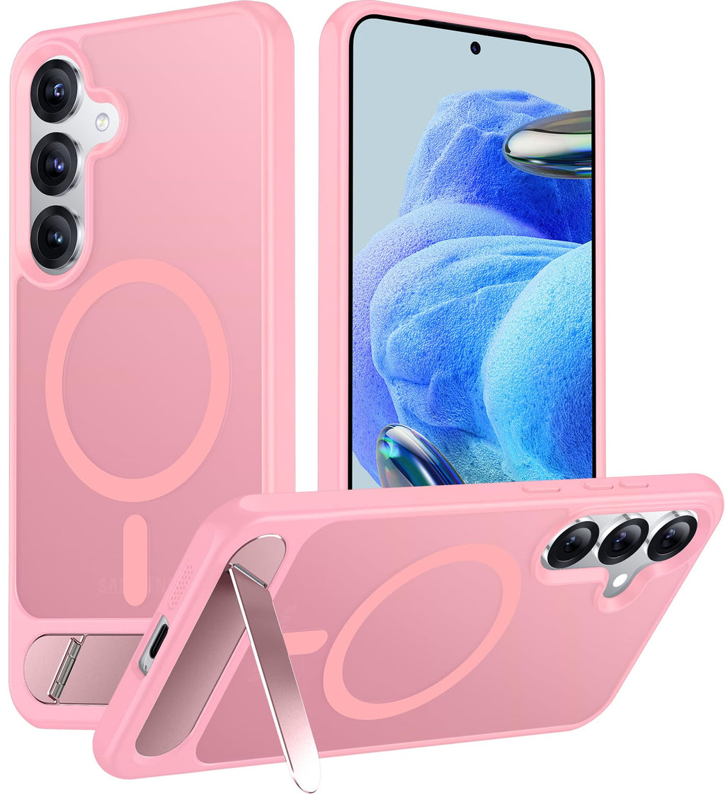 for Samsung Galaxy Z Fold 8 Case,[Compatible with MagSafe][Built-in HD Screen Protector & Kickstand][Hinge Protection]Translucent Matte Full-Body Shockproof Phone Case for Galaxy Z Fold 8,Black