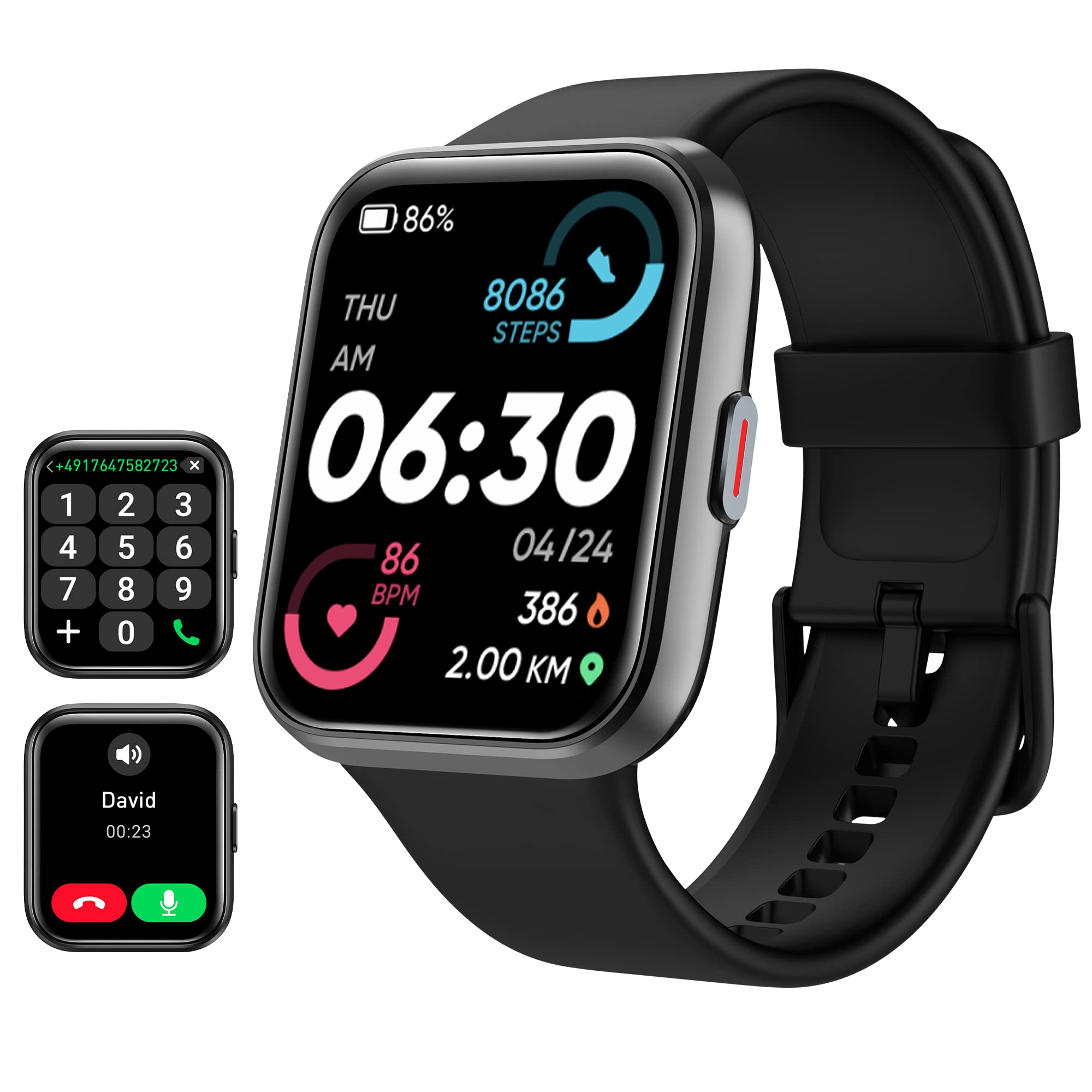 Tensky Smart Watch for Men/Women Android/iPhone/Samsung, Alexa Built-in, 1.8" Touch Screen Fitness Tracker with Answer/Make Calls, 3ATM Waterproof Heart Rate/Sleep/SpO2 Monitor, 120+ Sport Modes
