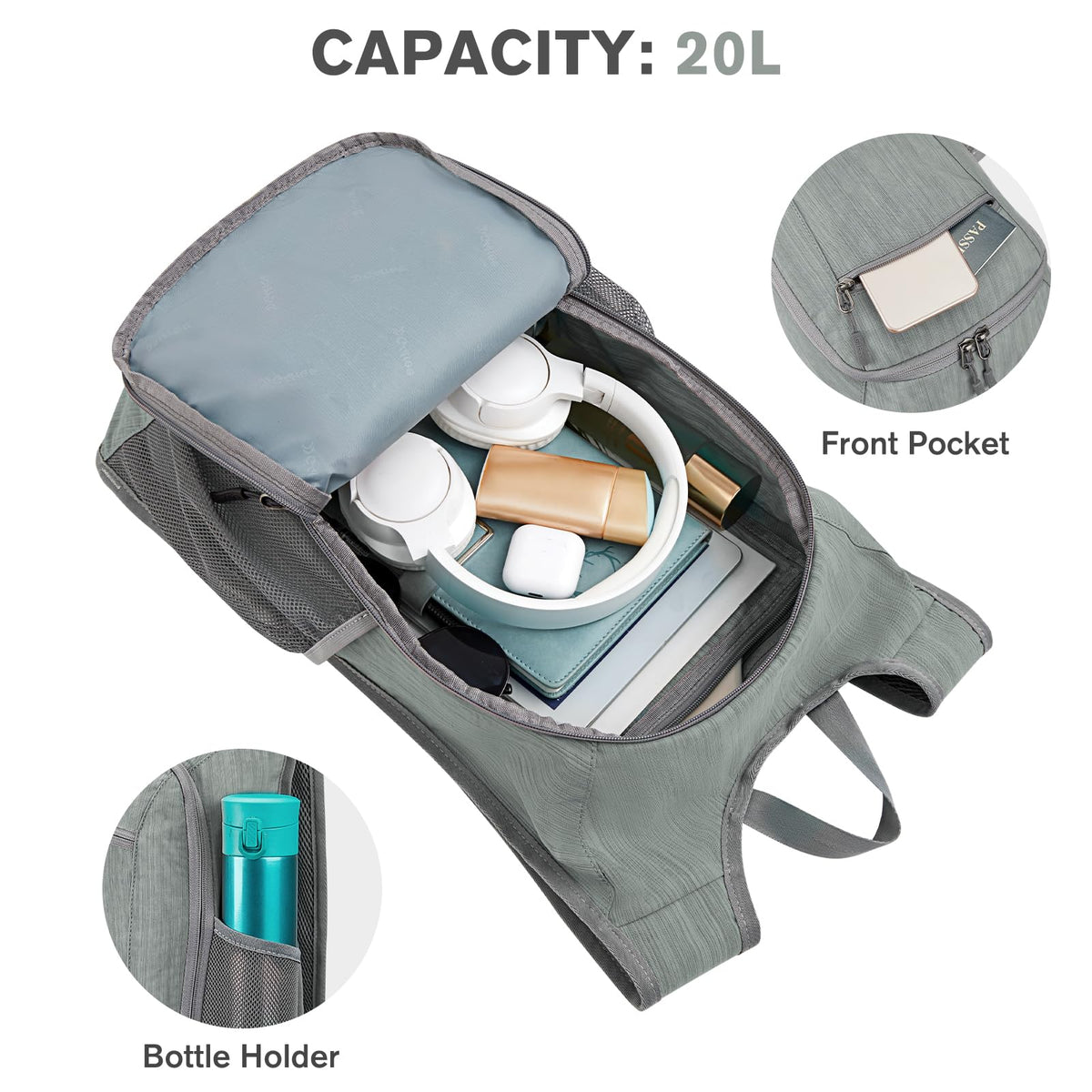 G4Free 10L/15L Hiking Backpack Lightweight Packable Hiking Daypack Small Travel Outdoor Foldable Shoulder Bag