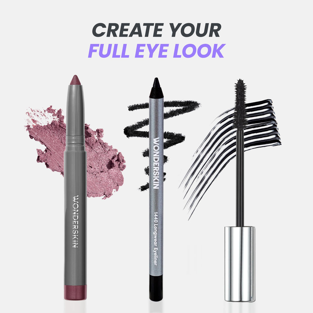 Wonderskin IYKYK Eyeshadow Stick - Longwear Eye Shadow Sticks, Budge-Proof and Waterproof Shimmer Eyeshadow Stick with Built-in Sharpener (Ash)