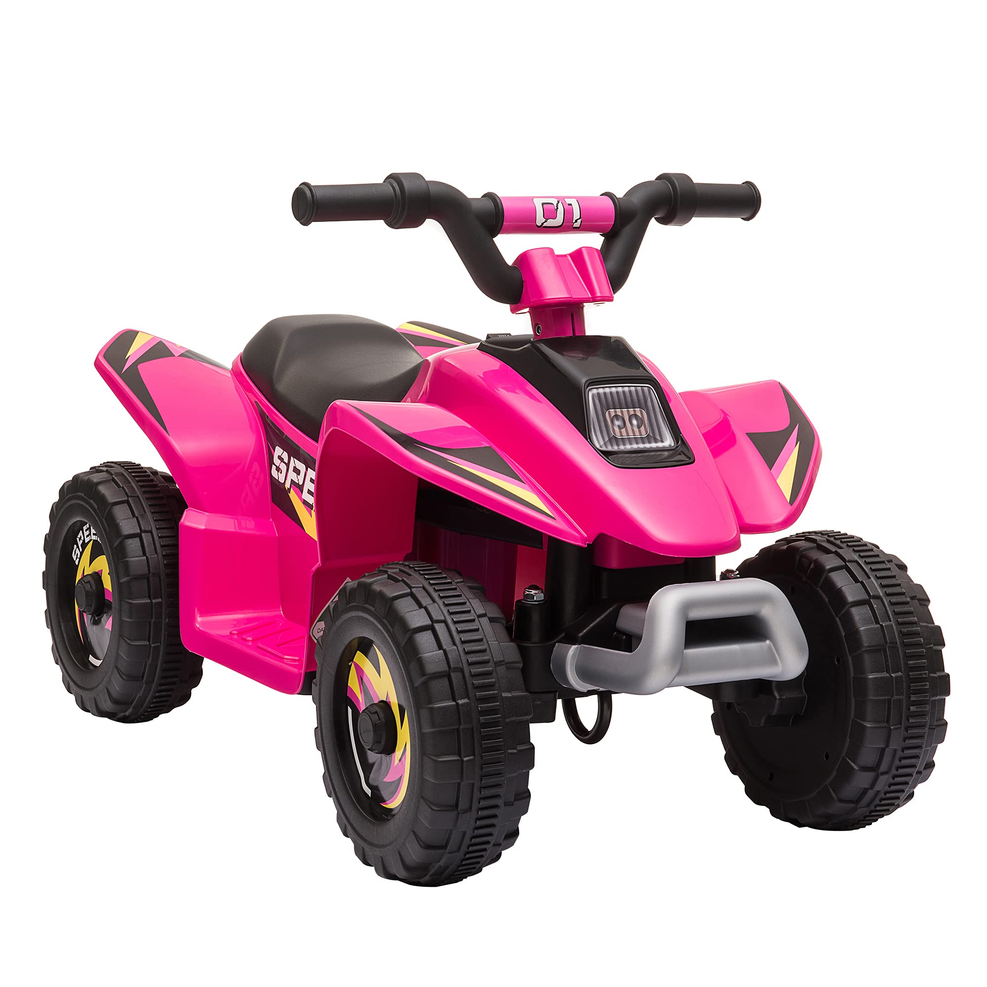 Aosom 6V Kids ATV 4-Wheeler Ride on Car, Electric Motorized Quad Battery Powered Vehicle with Forward/Reverse Switch for 18-36 Months Old Toddlers, Green