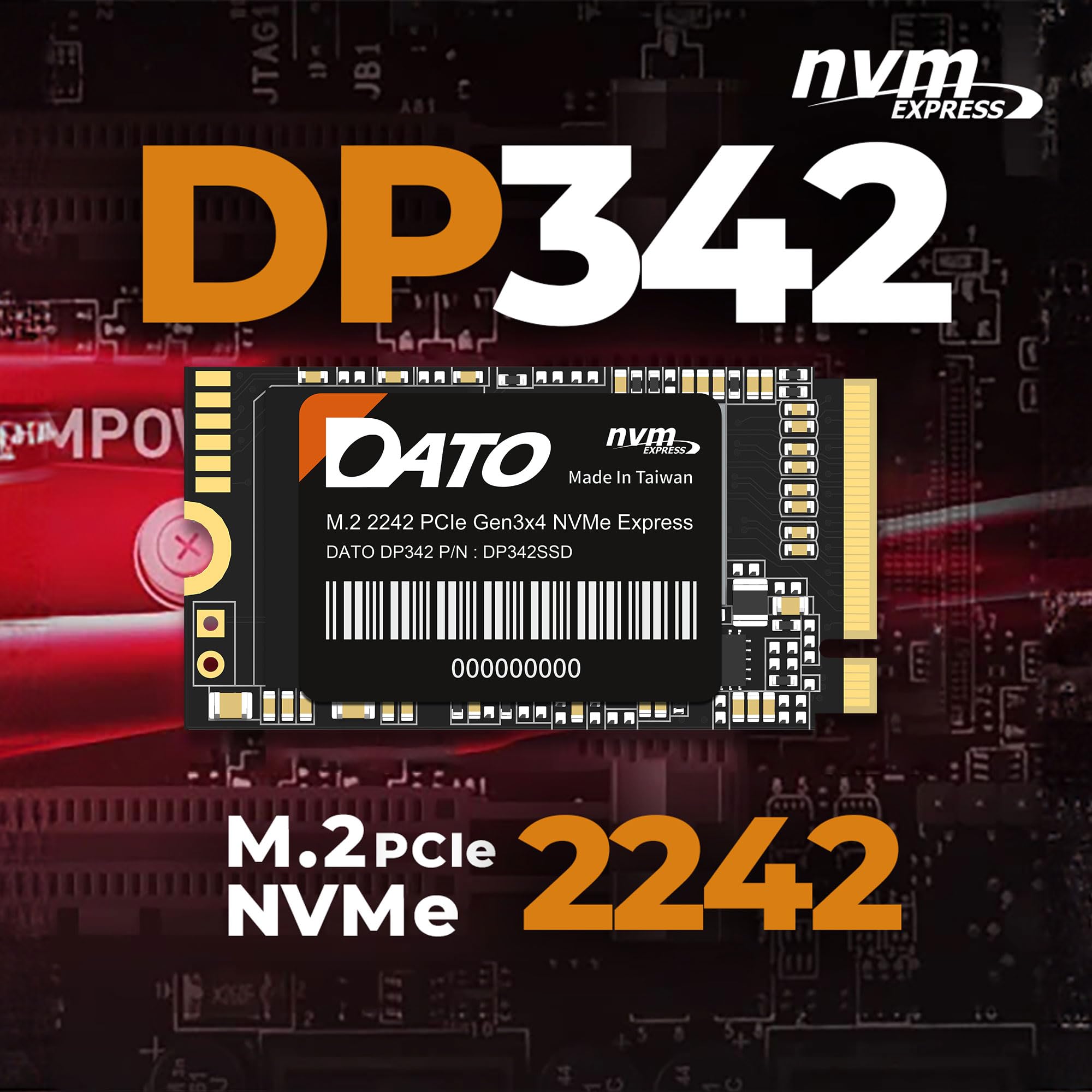 DATO M.2 2230 SSD PCIe 512GB Gen 3x4 NVMe with Aluminium heatsink, Internal Solid State Drive M Key for Business Students Gamers Creator, up to 2500/1700 MB/s - ARS330
