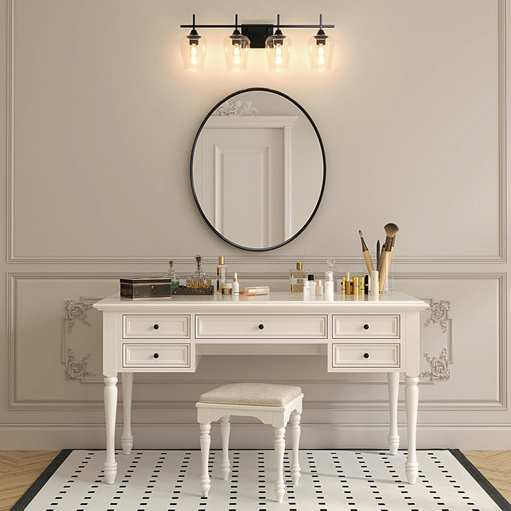 VONLUCE Bathroom Vanity Light, 2 Light Bathroom Light Fixture Over Mirror, Bathroom Wall Lamp with Clear Glass, Modern Brushed Nickel Vanity Lighting fixtures for Bathroom, Bedroom, Hallway