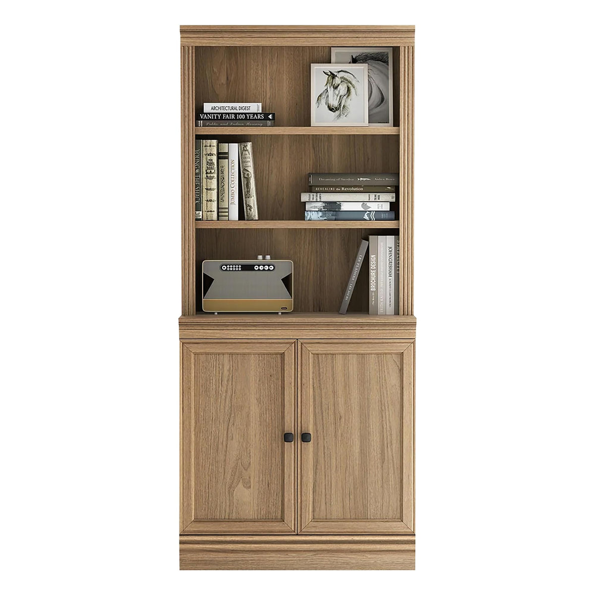 JAHRSTIM Halston Bookshelf, 5-Tier Tall Deep Storage Shelf, Adjustable Open Shelving Unit Closet Organizer and Storage for Living Room Home Office Bedroom, Modular Deep Bookcase Bookshelves