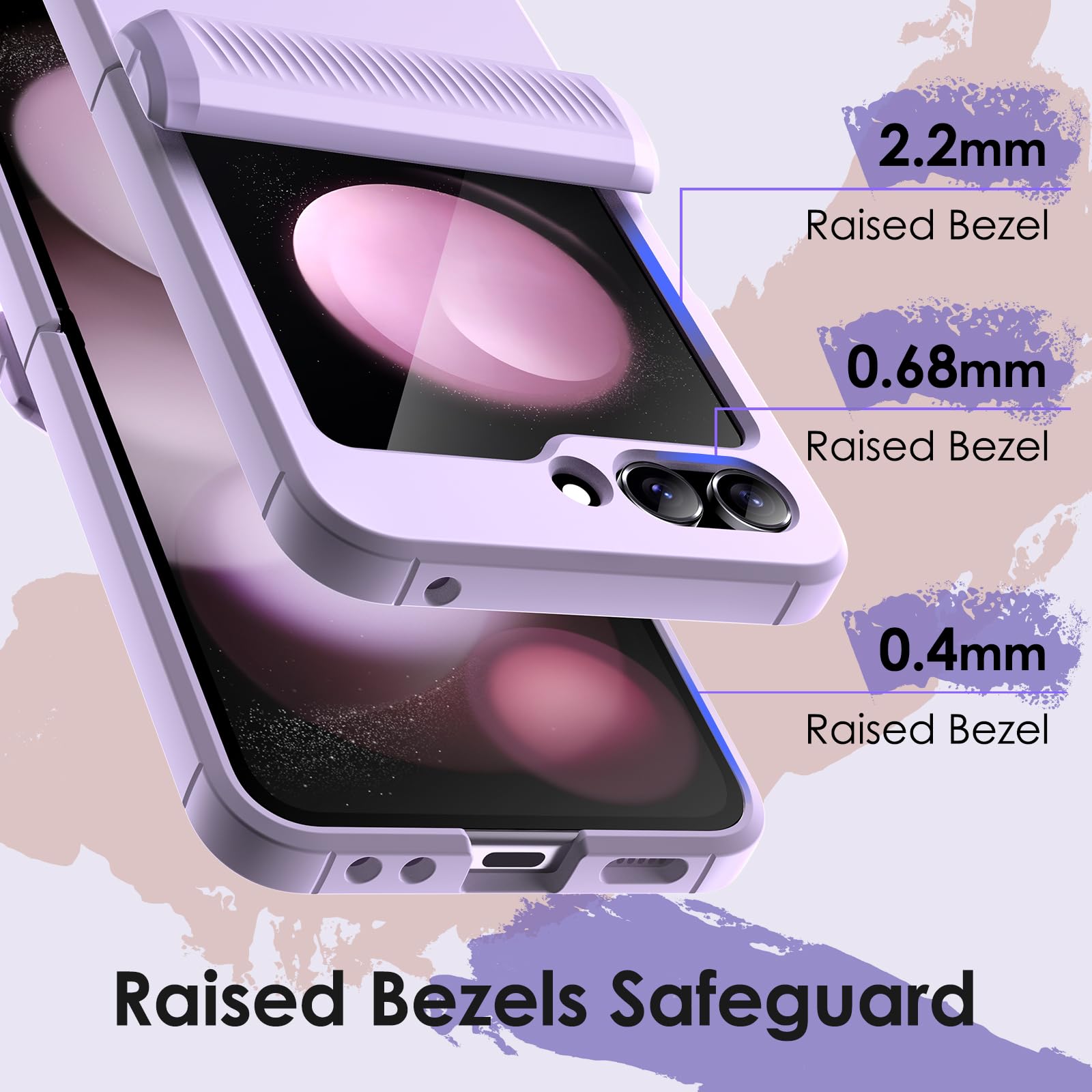 JETech Case for Samsung Galaxy Z Flip 5 2023 with Hinge Protection, Heavy Duty Rugged Protective Hard PC Phone Cover, Anti-Fingerprint Matte Finish (Black)