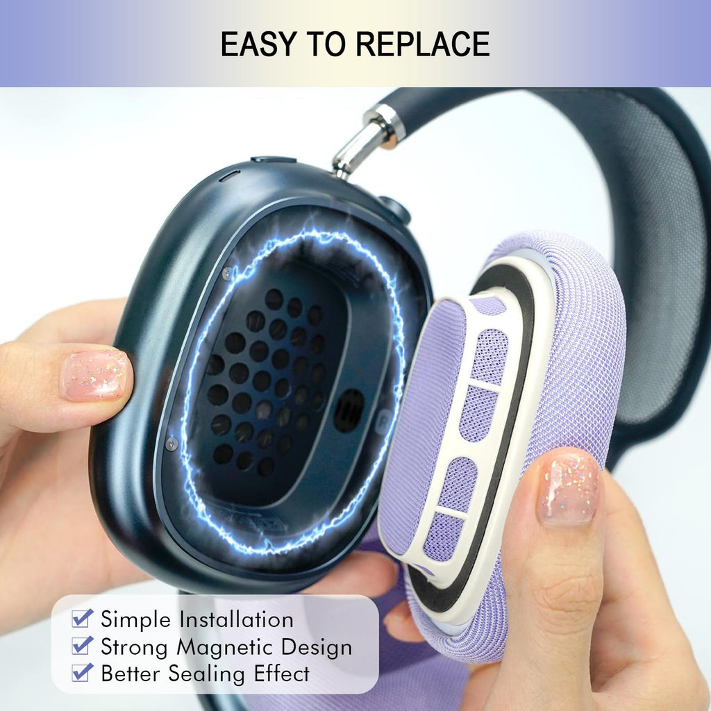 Ear Cushions for AirPods Max - Mesh Fabric Ear Cups Cover Replacement - Upgraded Cushion for Apple Air Pods Max Headphones (Green)