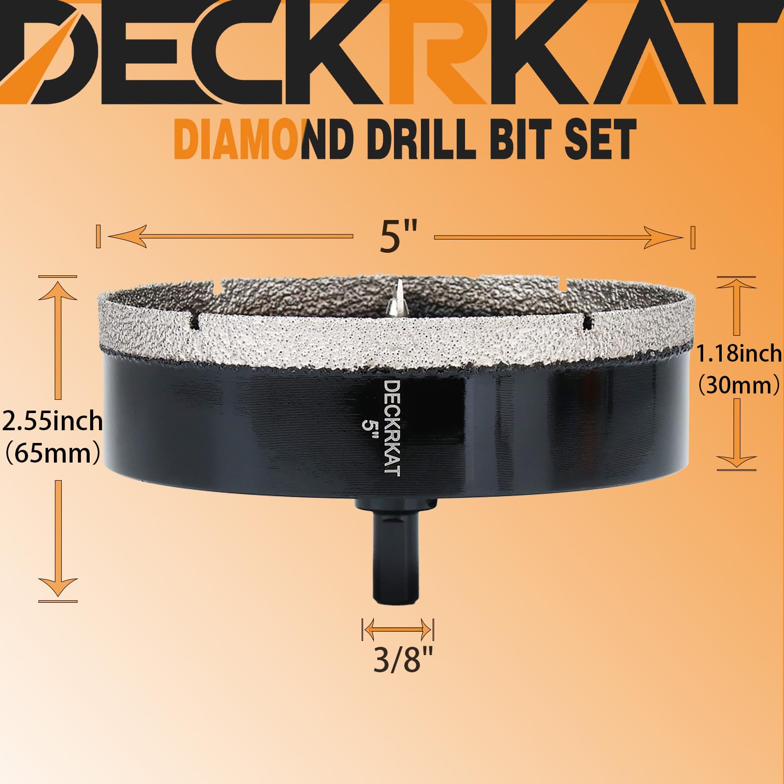 1 Inch Diamond Hole-Saw Bits with Pilot Drill Bit - 2pc 1" Diamond Tipped Tile Hole Saws with Guiding Bit Accurate Drilling for Porcelain Tile Ceramic Pottery Granite Stone Glass Bottles 25mm