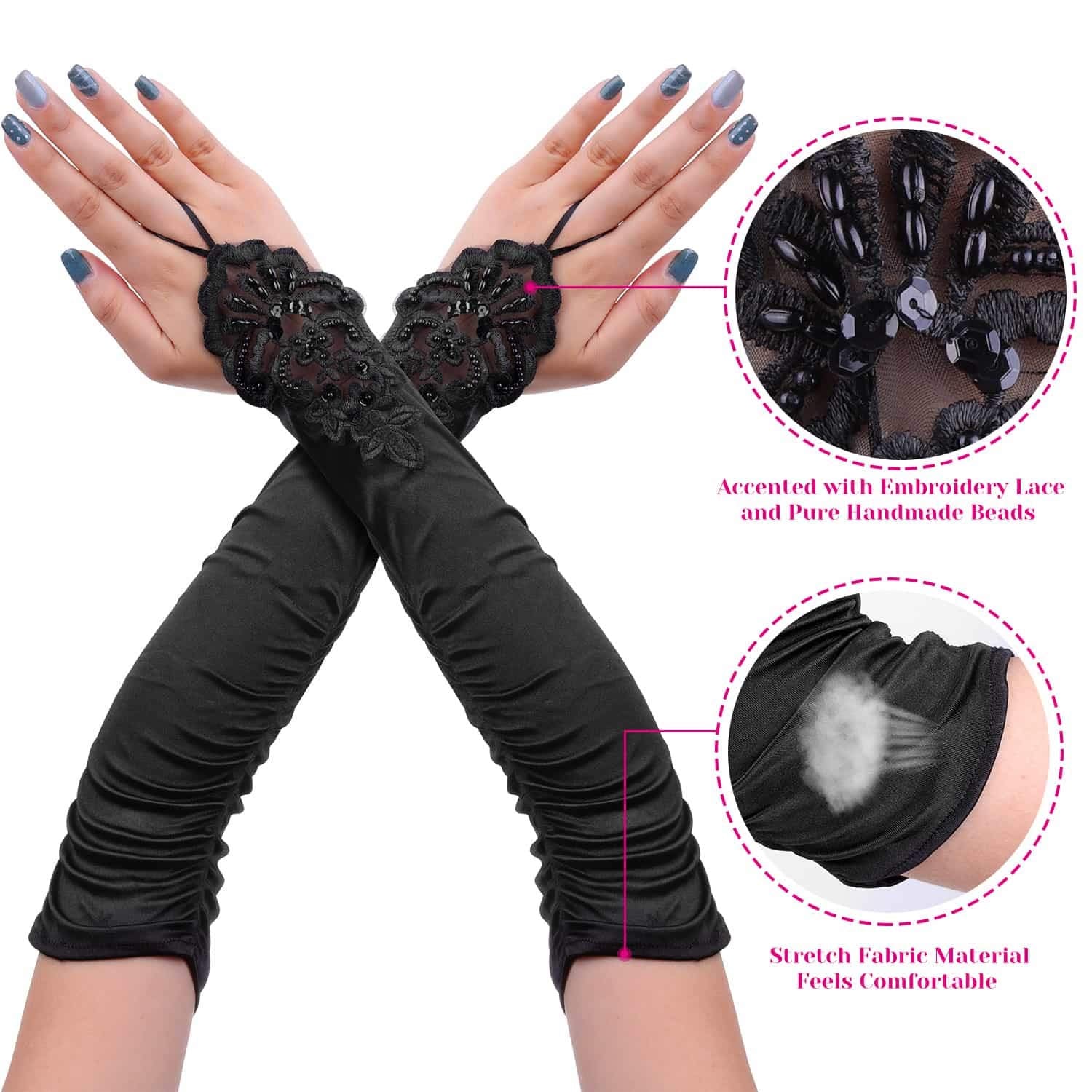 Cridoz Flapper Accessories for Women - 1920s Gatsby & Roaring 20s Style