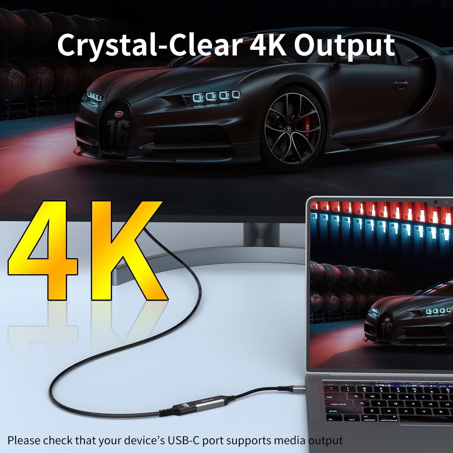 QianLink USB Type C to HDMI Adapter, USB C to HDMI 4K Cable [Thunderbolt 3/4] for MacBook Pro/Air 2023, iPhone 15 16 17 Pro Max, Dell XPS, Pixelbook, Surface, IPad Pro, iMac, XPS 17, Galaxy S25 S24
