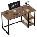 SINPAID 40 Inch Small Gaming Desk with Shelves for Small Spaces, Easy Assembly Study Desk, Sturdy Writing Desk for Bedroom & Home Office, Black