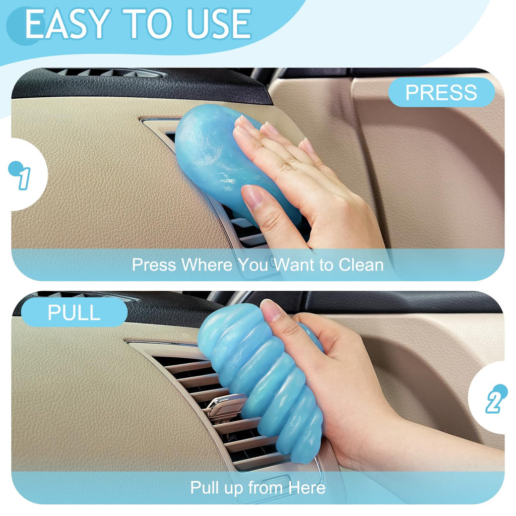 TeSabMi Car Cleaning Gel Car Cleaning Putty Car Putty Car Interior Cleaner Car Slime Car Detailing Kit Car Accessories Gifts for Men Women Stocking Stuffers Red