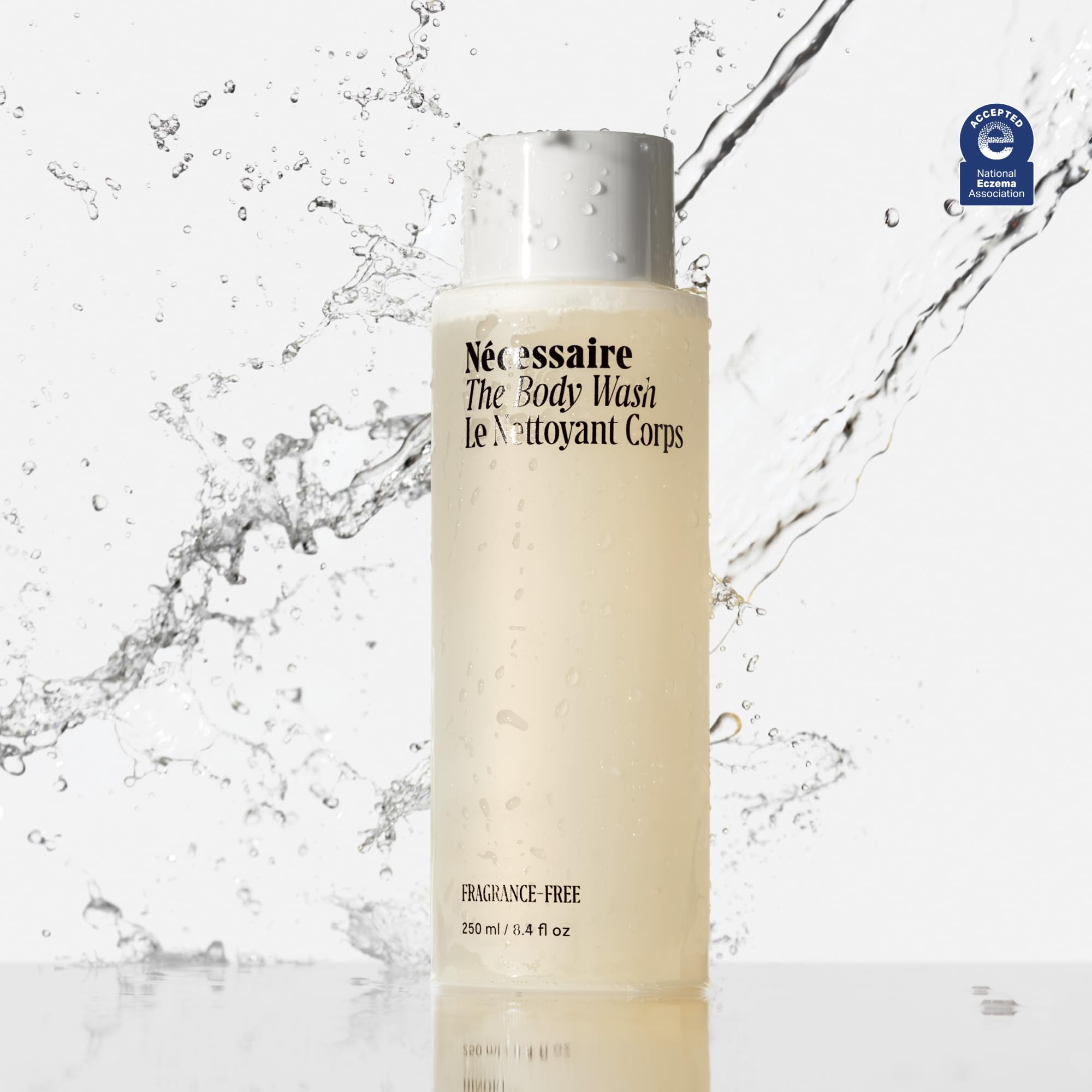 Nécessaire The Body Wash Eucalyptus — Multi-Oil Shower Gel Body Wash for Women + Men. Non-Comedogenic + Hypoallergenic for Sensitive Skin with Niacinamide. 500ml/16.9 fl oz
