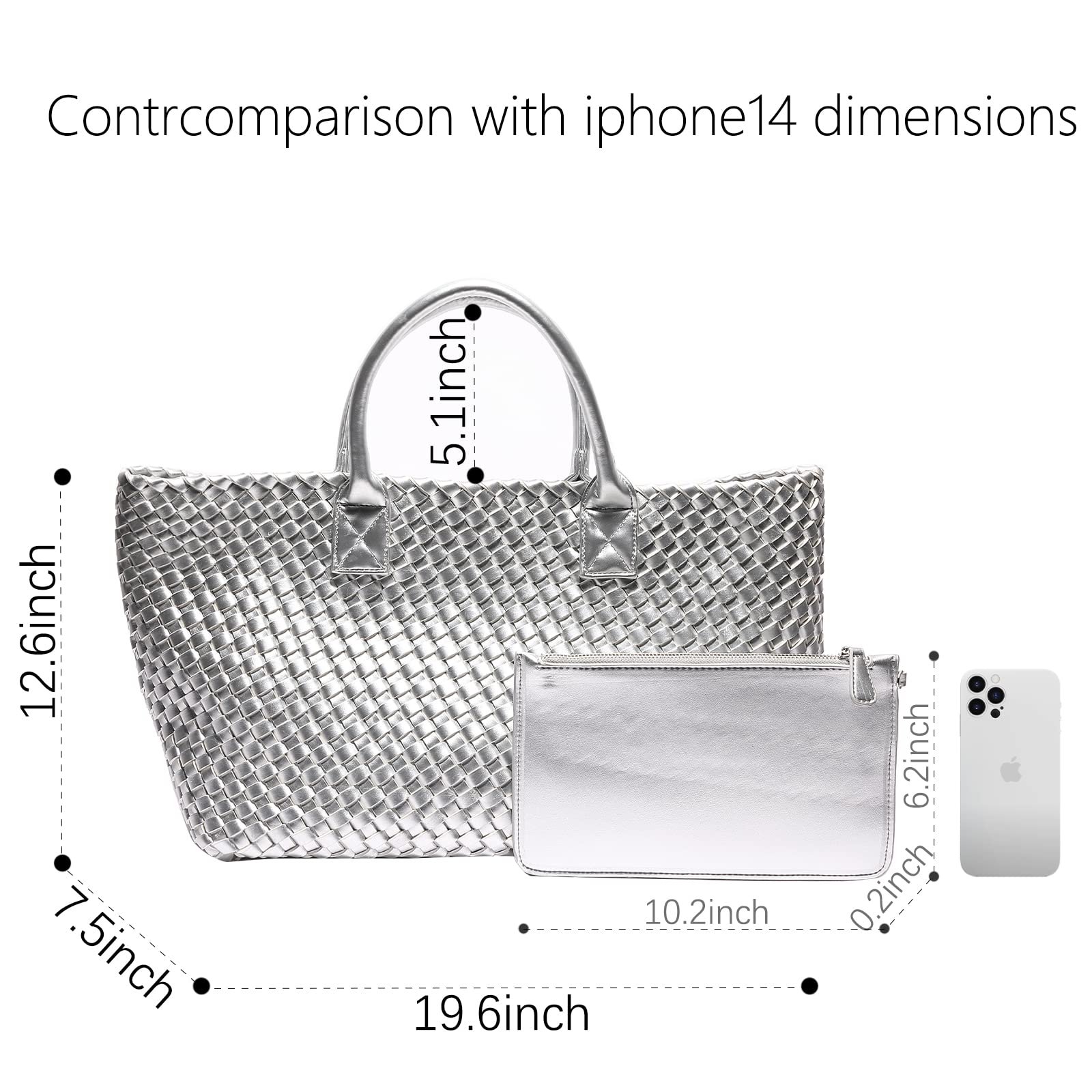 Woven Bag Shopper Bag Travel Handbags and Purses Women Tote Bag Large Capacity Shoulder Fashion Bags