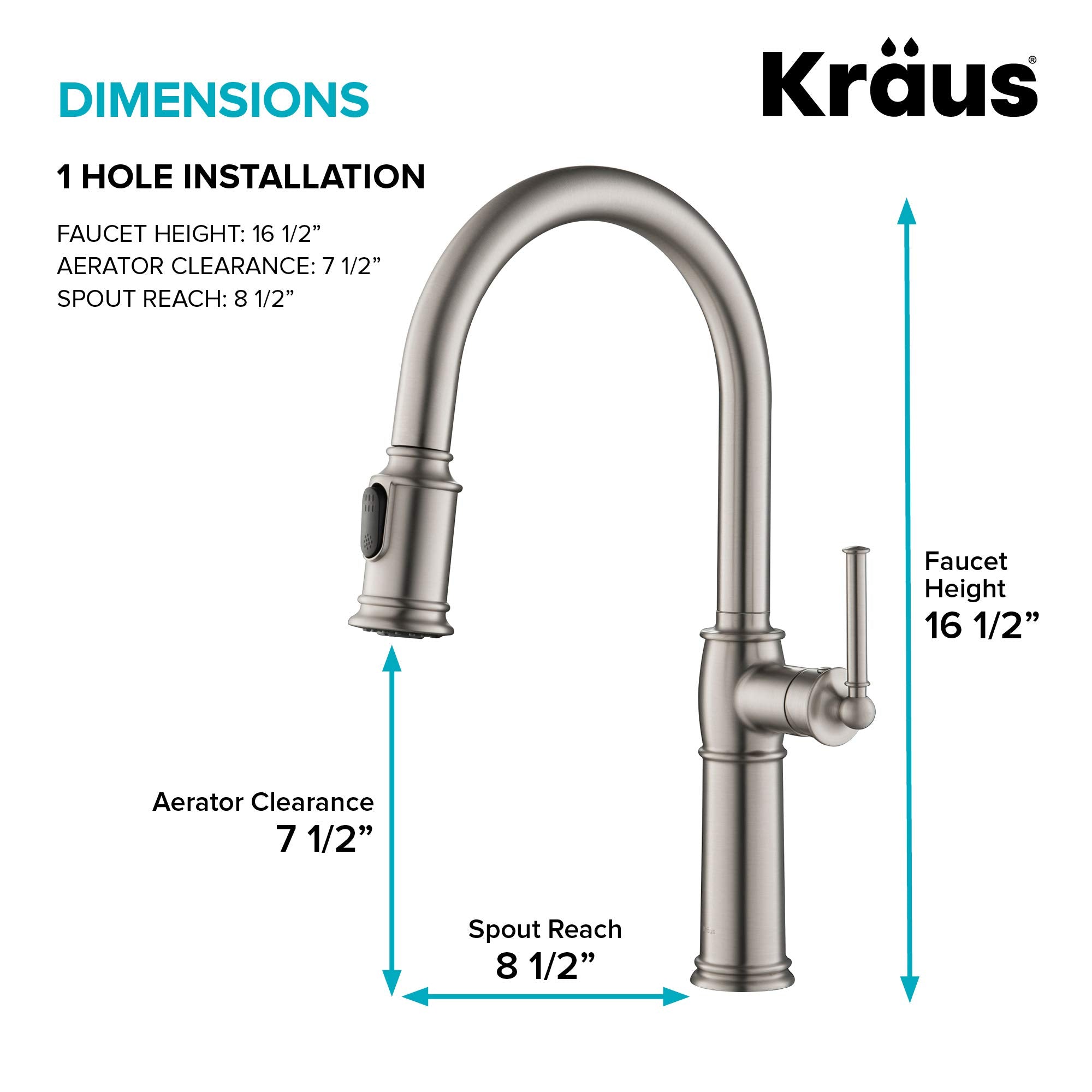 KRAUS Allyn Transitional Bridge Kitchen Faucet with Pull-Down Sprayhead in Brushed Gold, KPF-3121BG