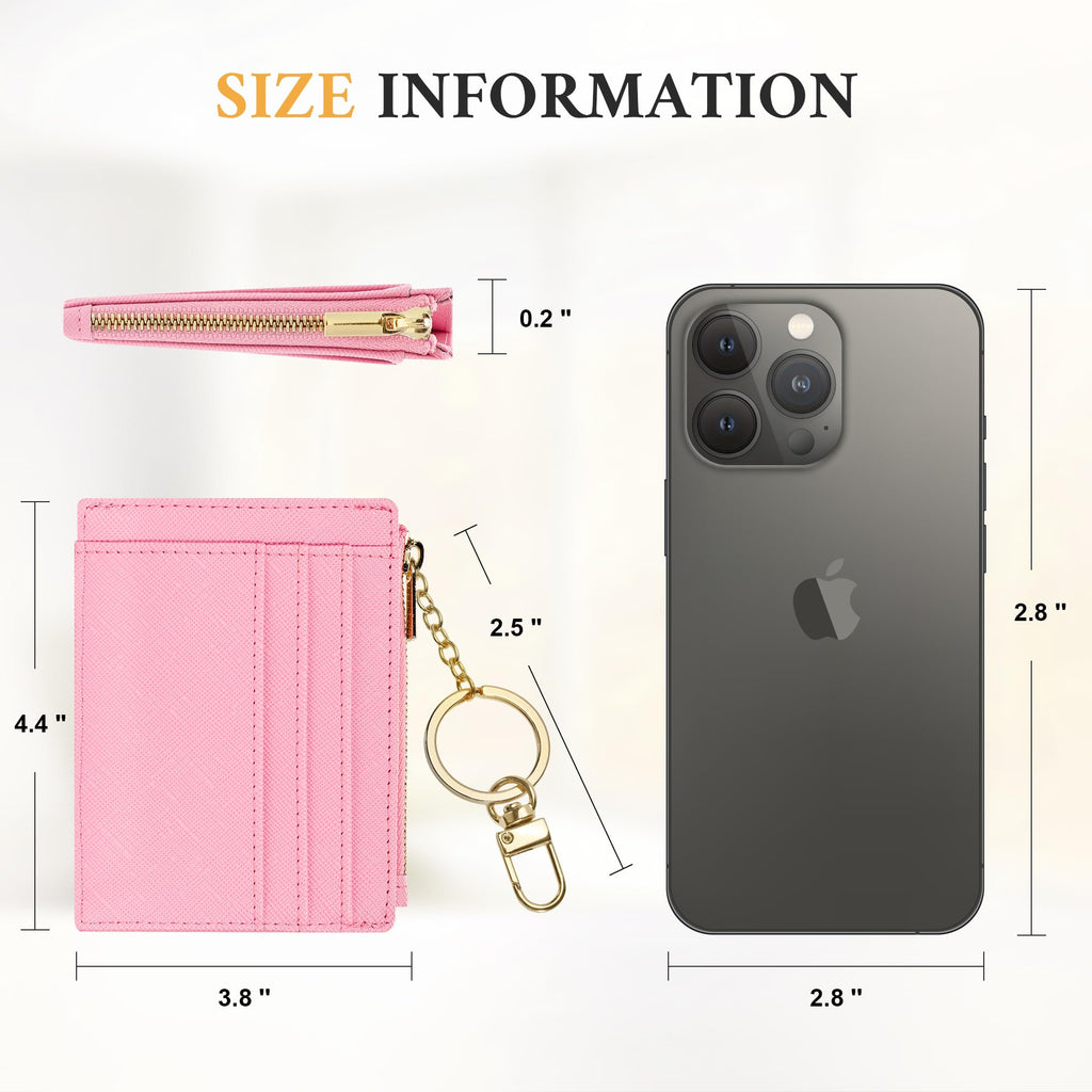 Sodsay Card Case Slim Front Pocket Wallet for Women Credit Card Holder with Keychain | Slim, Credit Card Holder, Front Pocket, with Keychain | Slim