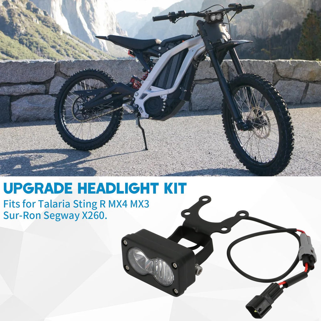 motoparty Headlight Kit for Sur-Ron Segway X260, Clear White 6000-6500K Spot/Flood Light Pods Combo Kit, Motorcycle Lights Bars Accessories, Bright Front Lamp （3 Inch）