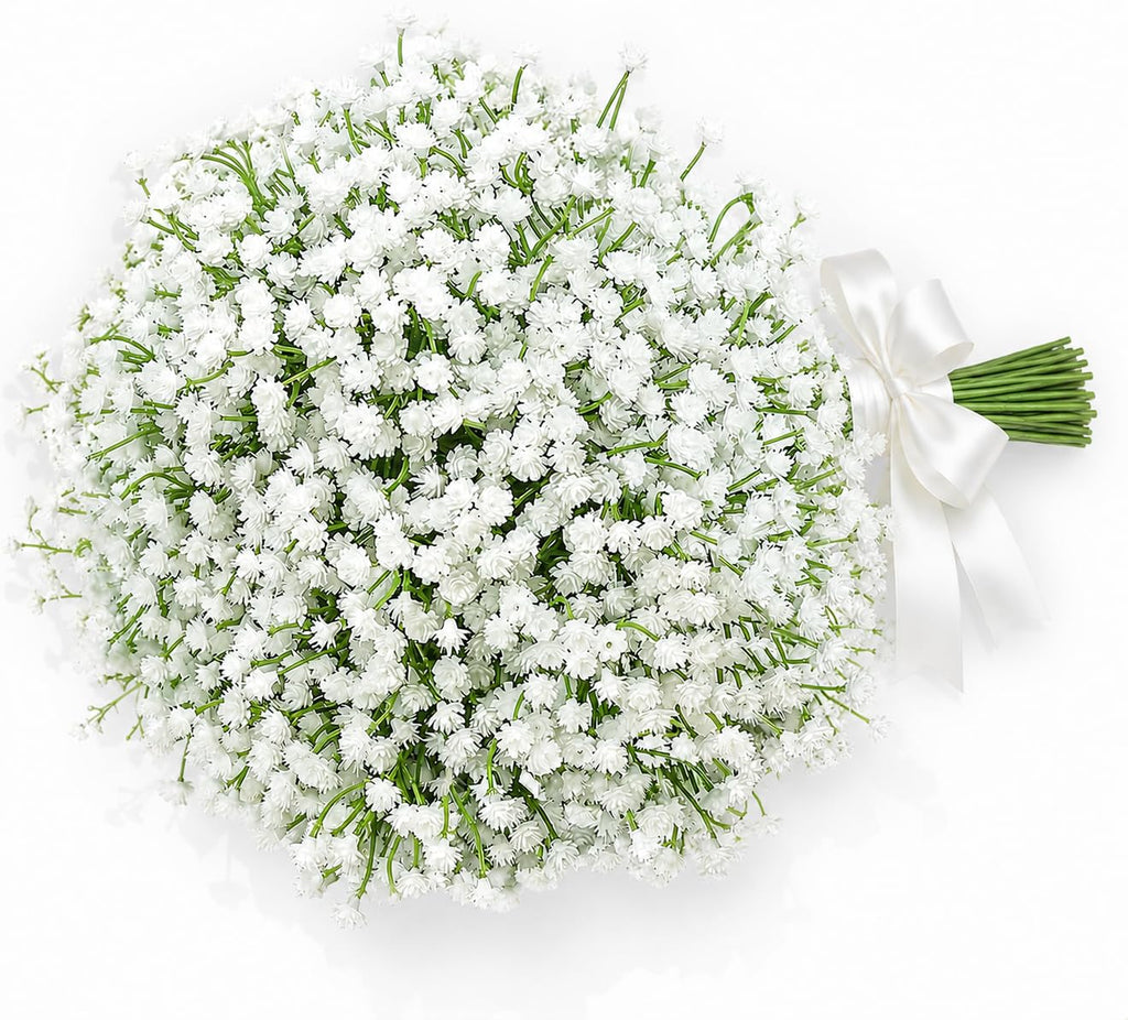 15 PCS Babys Breath Artificial Flowers Fake Babys Breath Flowers Artificial Bulk Blue Gypsophila Bouquets Real Touch Faux Flowers for Wedding Floral Arrangement Party Home Decoration