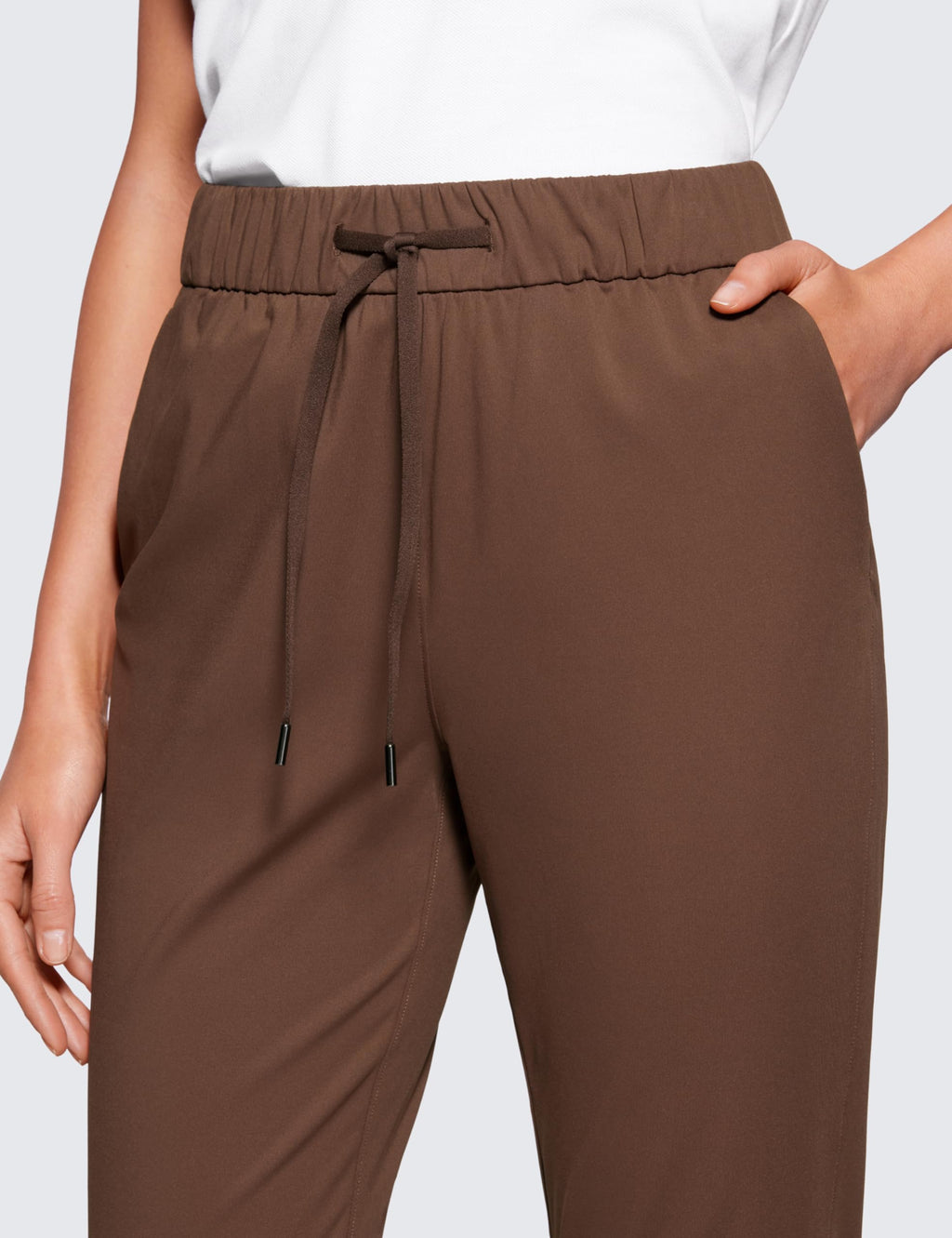 CRZ YOGA 4-Way Stretch Ankle Golf Pants for Women 27" - Casual Dress Work 7/8 Sweatpants with Pockets
