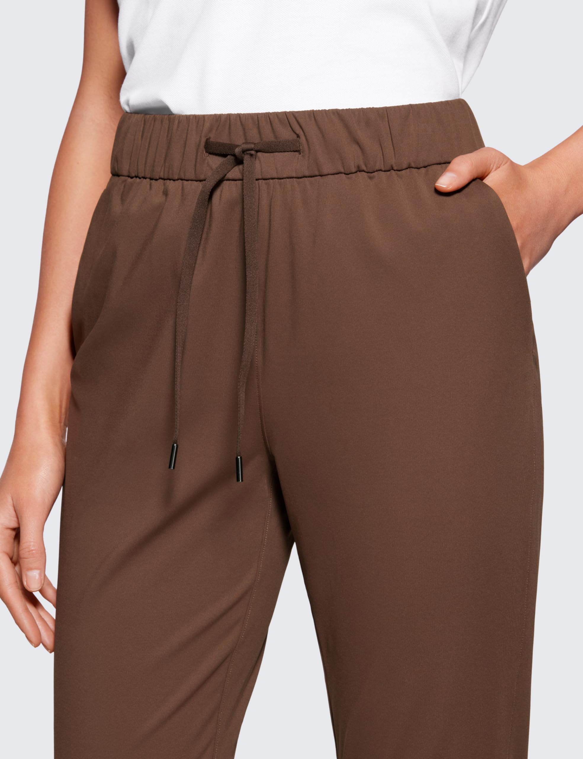 CRZ YOGA 4-Way Stretch Ankle Golf Pants for Women 27" - Casual Dress Work 7/8 Sweatpants with Pockets