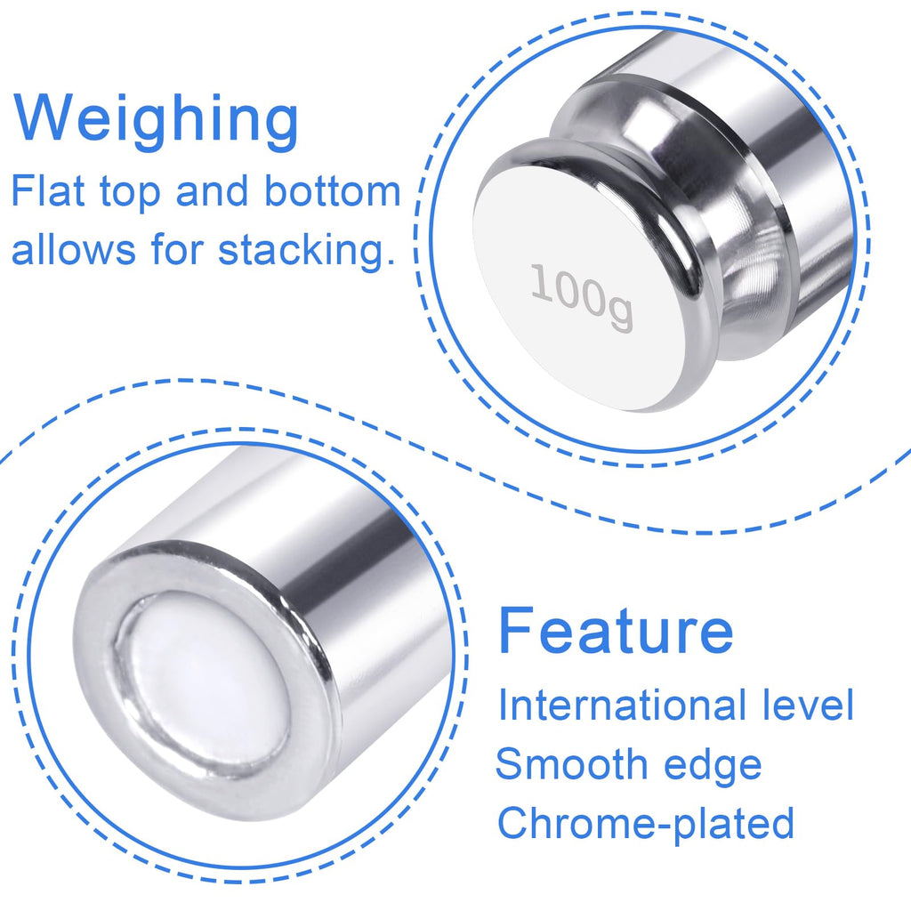 QP Calibration Weights, 50 Gram Scale Weights, OIML Class M1 High Precision Stainless Steel Scale Balance Weights with Chrome Finish, Calibration Weights for Digital Scale, Kitchen Scale, Pocket Scale