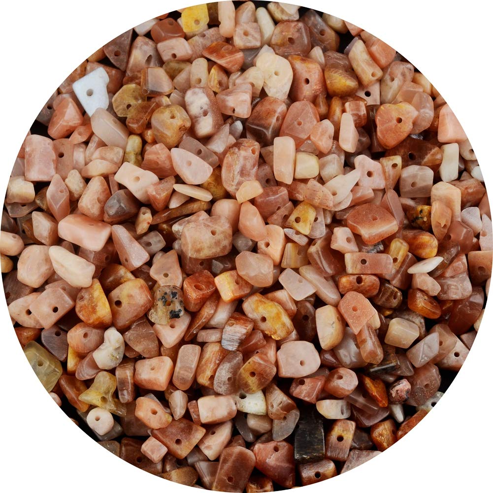 Chip Stone Beads Turquoise 5-8mm About 400 Pieces Irregular Gemstones Healing Crystal Loose Rocks Bead Hole Drilled DIY for Bracelet Jewelry Making Crafting (5-8mm, Turquoise)