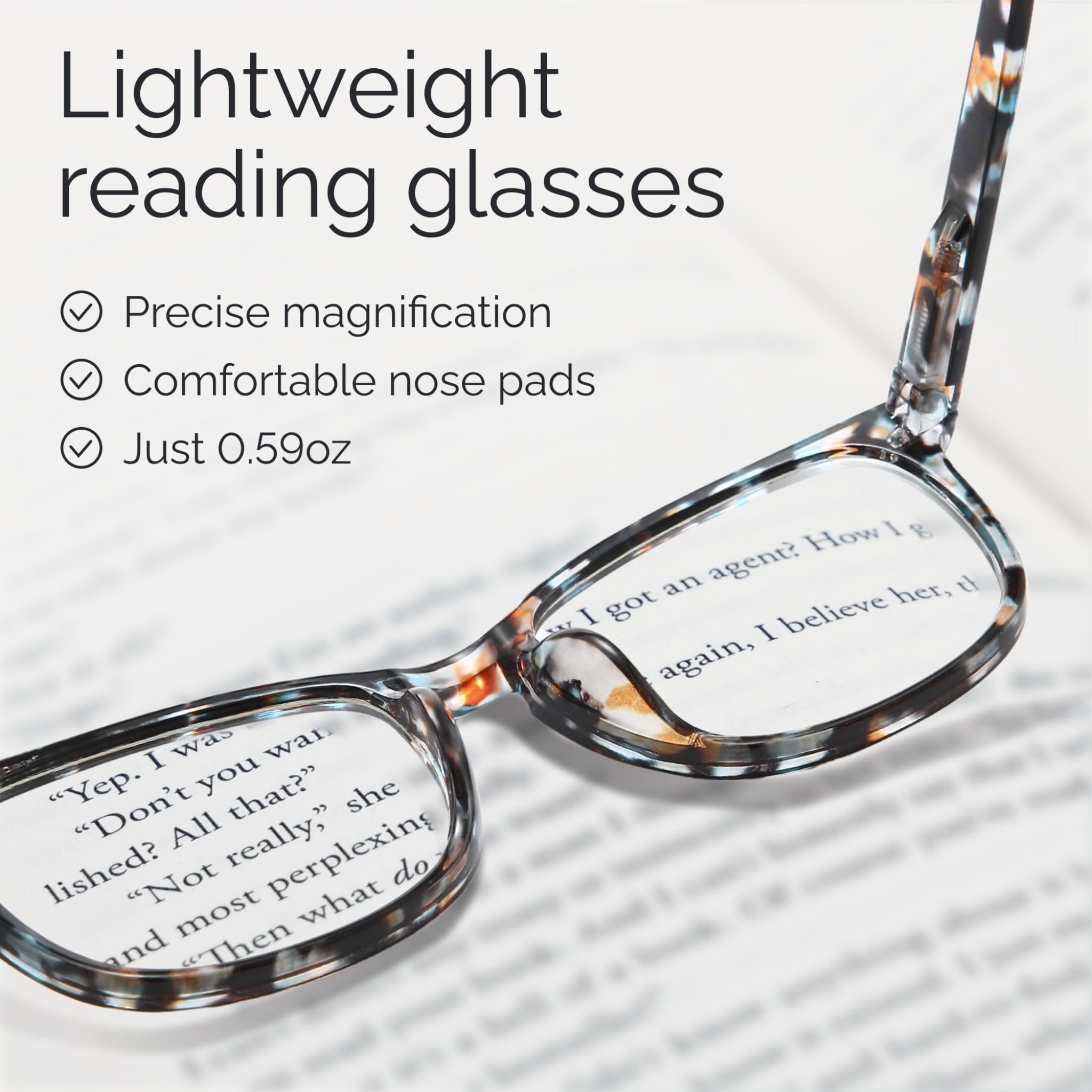 CCVOO Mix & Match Reading Glasses for Women - Lightweight, Comfortable Fit, Clear Vision - Blue Light Blocking