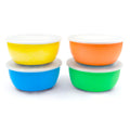 Elk and Friends Stainless Steel Bowls + Silicone Sleeve and Storage Lid | Baby, Toddler, Kids | Cereal & Snack Bowls | Storage Containers | Dishwasher Safe | 4 Pack