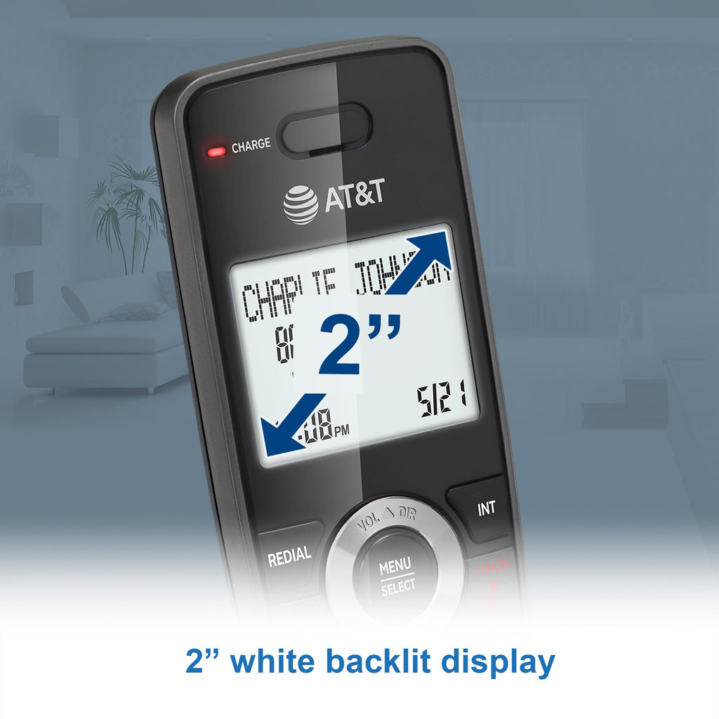 AT&T Landline Home Phone with Call Blocker, Caller ID/Call Waiting, Full-Duplex Handset Speakerphone, Backlit Keypad & Display, Rechargeable Battery, ECO Mode, DECT 6.0: GL2101-11