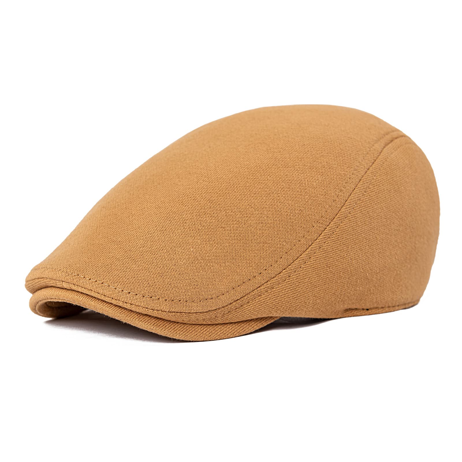 FEINION Men Cotton Newsboy Cap Soft Fit Cabbie Hat