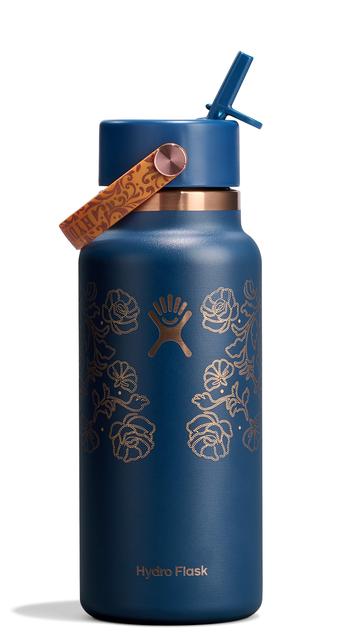 Hydro Flask Water Bottle - Insulated Stainless Steel - Wide Straw Lid, Non Spill, Leakproof in 24 Oz Forest Green Arc