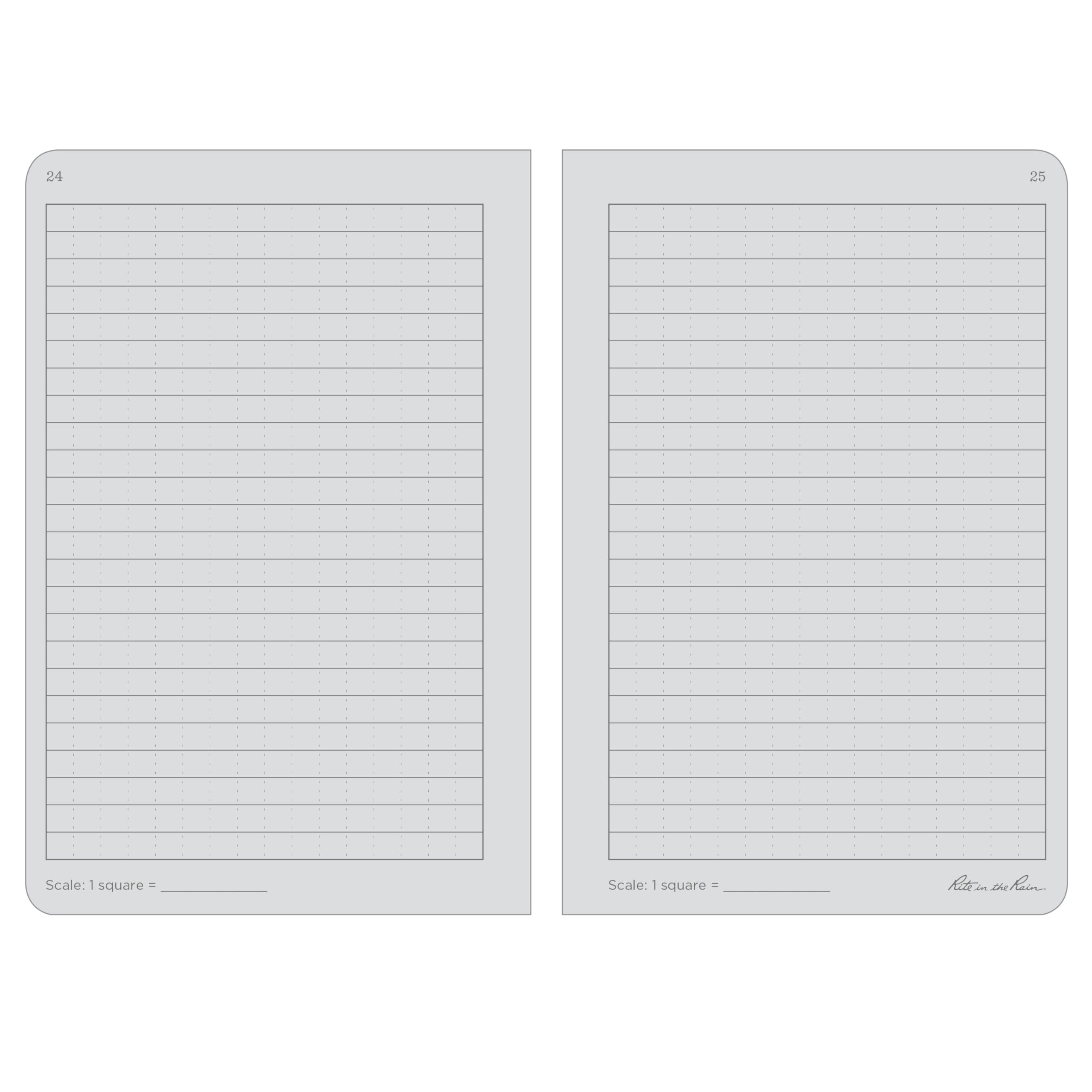 Rite In The Rain Weatherproof Stapled Notebook, 4.625" x 7", Black Cover, Universal Pattern, 3 Pack (No. 771FX)