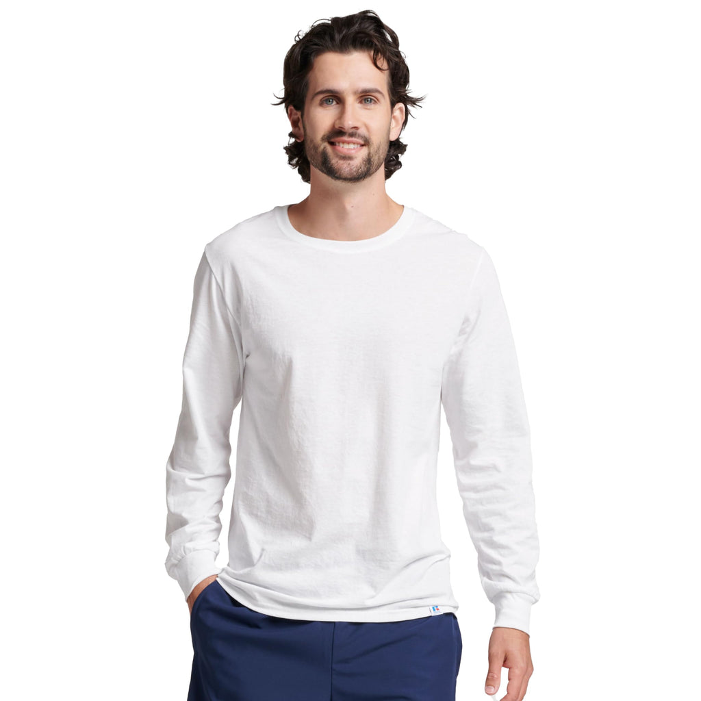 Russell Athletic Men's Dri-Power Long Sleeve Tees, Moisture Wicking, Odor Protection, UPF 30+