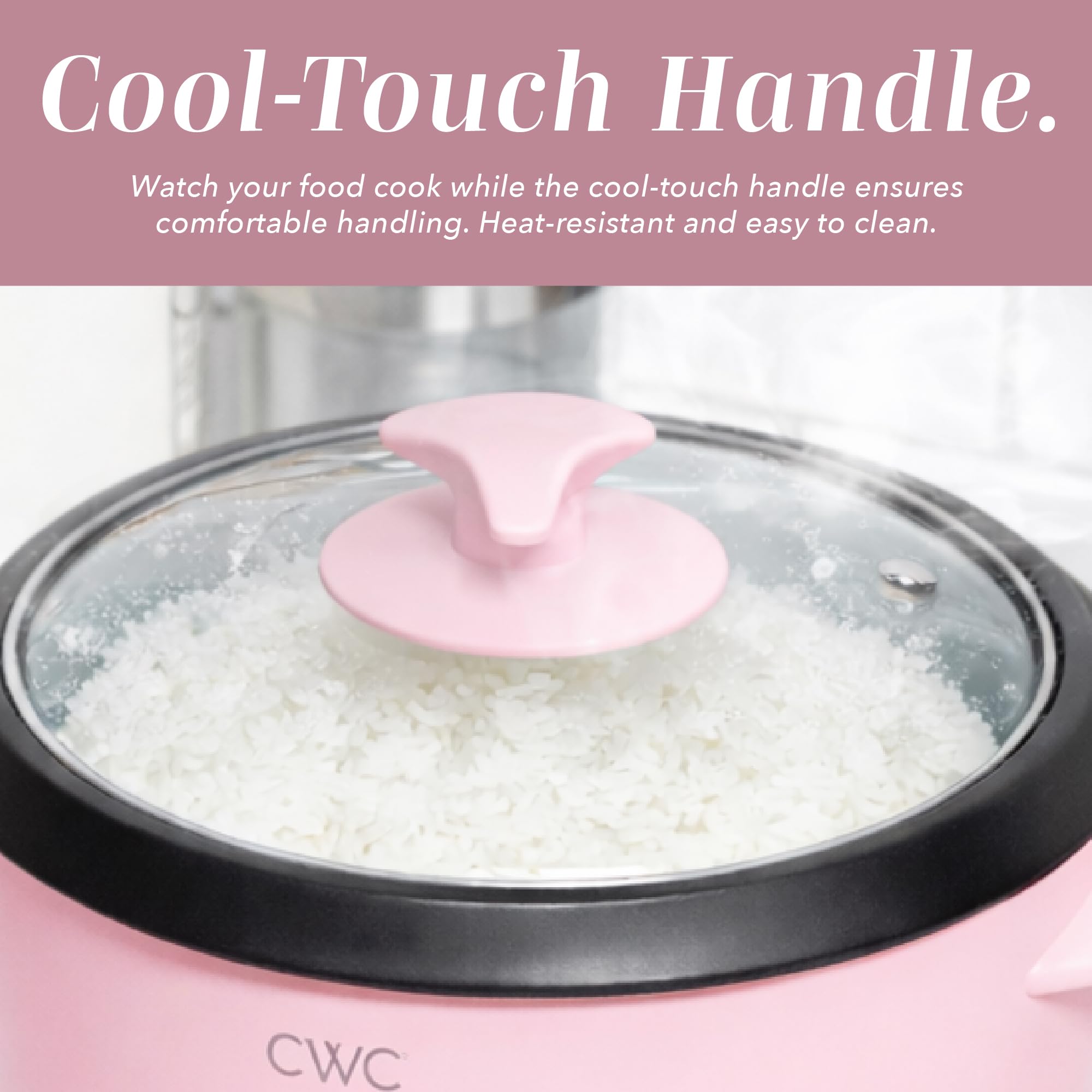 COOK WITH COLOR 6 Cup Rice Cooker 300W - Effortless Cooking and Perfectly, Cooks 3 Cups of Raw Rice for 6 Cups of Cooked Rice, Floral Blue