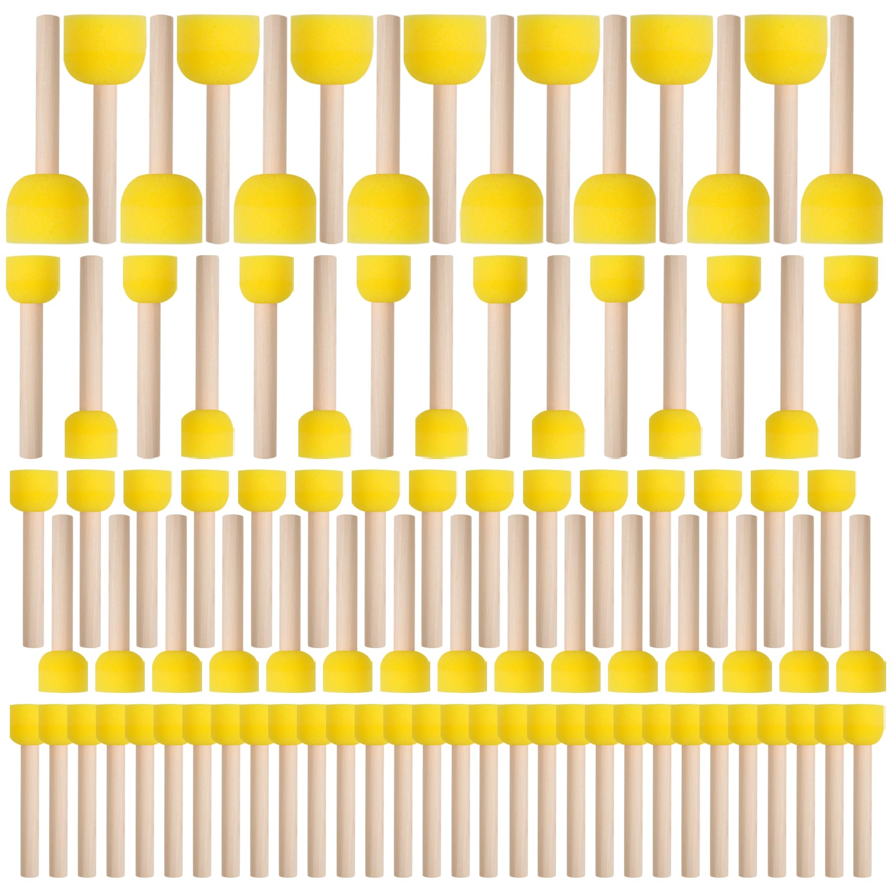 30 Pcs Round Sponges Brush Set, Round Sponge Brushes for Painting, Paint Sponges for Acrylic, Painting Tools for Kids Arts and Crafts (4 Sizes)