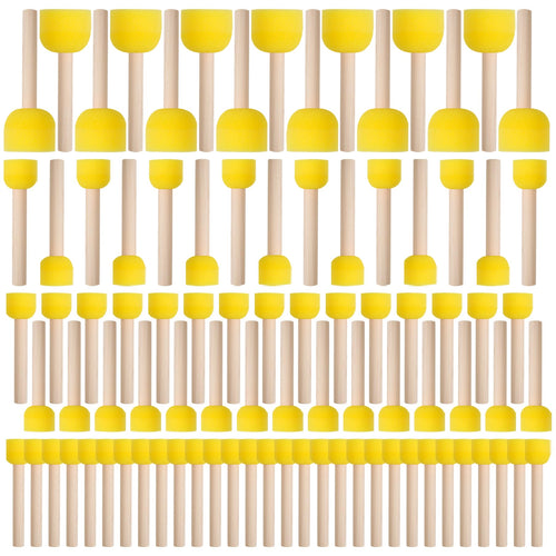 30 Pcs Round Sponges Brush Set, Round Sponge Brushes for Painting, Paint Sponges for Acrylic, Painting Tools for Kids Arts and Crafts (4 Sizes)