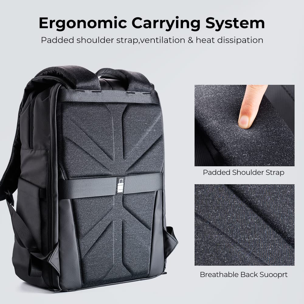 K&F CONCEPT Camera Backpack, Camera Bags for Photographers Dslr Cameras Compatible for Canon Nikon Sony DJI Mavic Drone, 20L Large Capacity Bag Cover 15.6 Inch Laptop Camera Cases with Raincover
