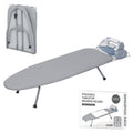 ZOES HOMEWARE Metal Mesh Panel Tabletop Ironing Board | Foldable Iron Board | Heavy Duty Small Iron Board with Heat Resistant Cover and 100% Cotton 8mm Thicken Pad | 31.5"x11.8"x6.2"
