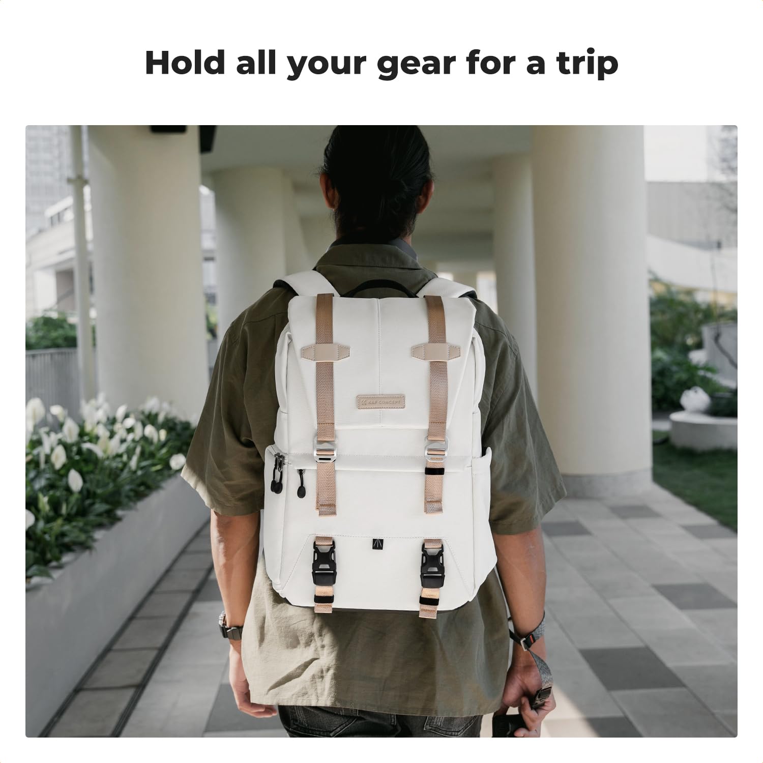 K&F CONCEPT Camera Backpack, Camera Bags for Photographers Dslr Cameras Compatible for Canon Nikon Sony DJI Mavic Drone, 20L Large Capacity Bag Cover 15.6 Inch Laptop Camera Cases with Raincover